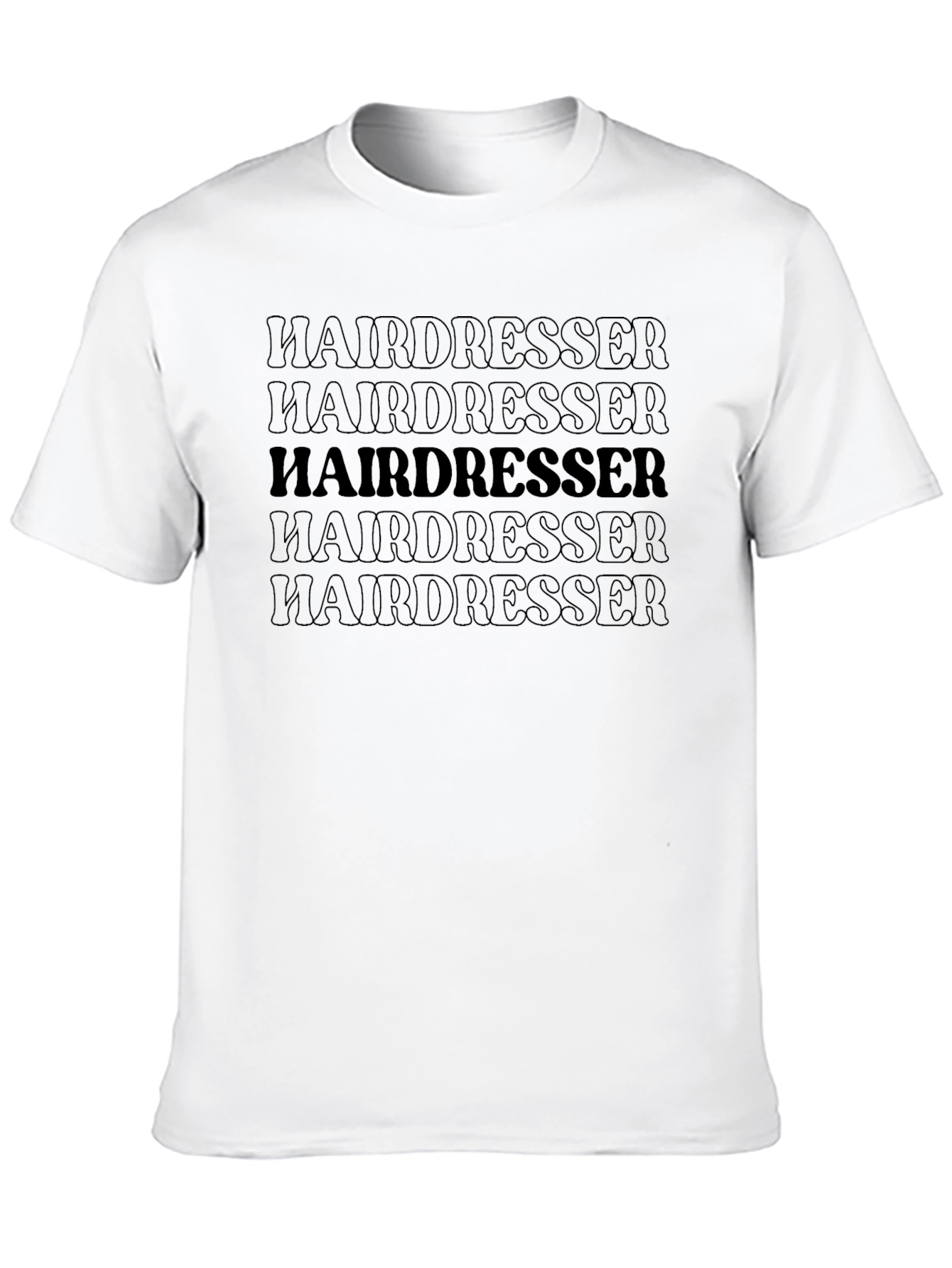 Hairdresser Retro Style Black T-Shirt