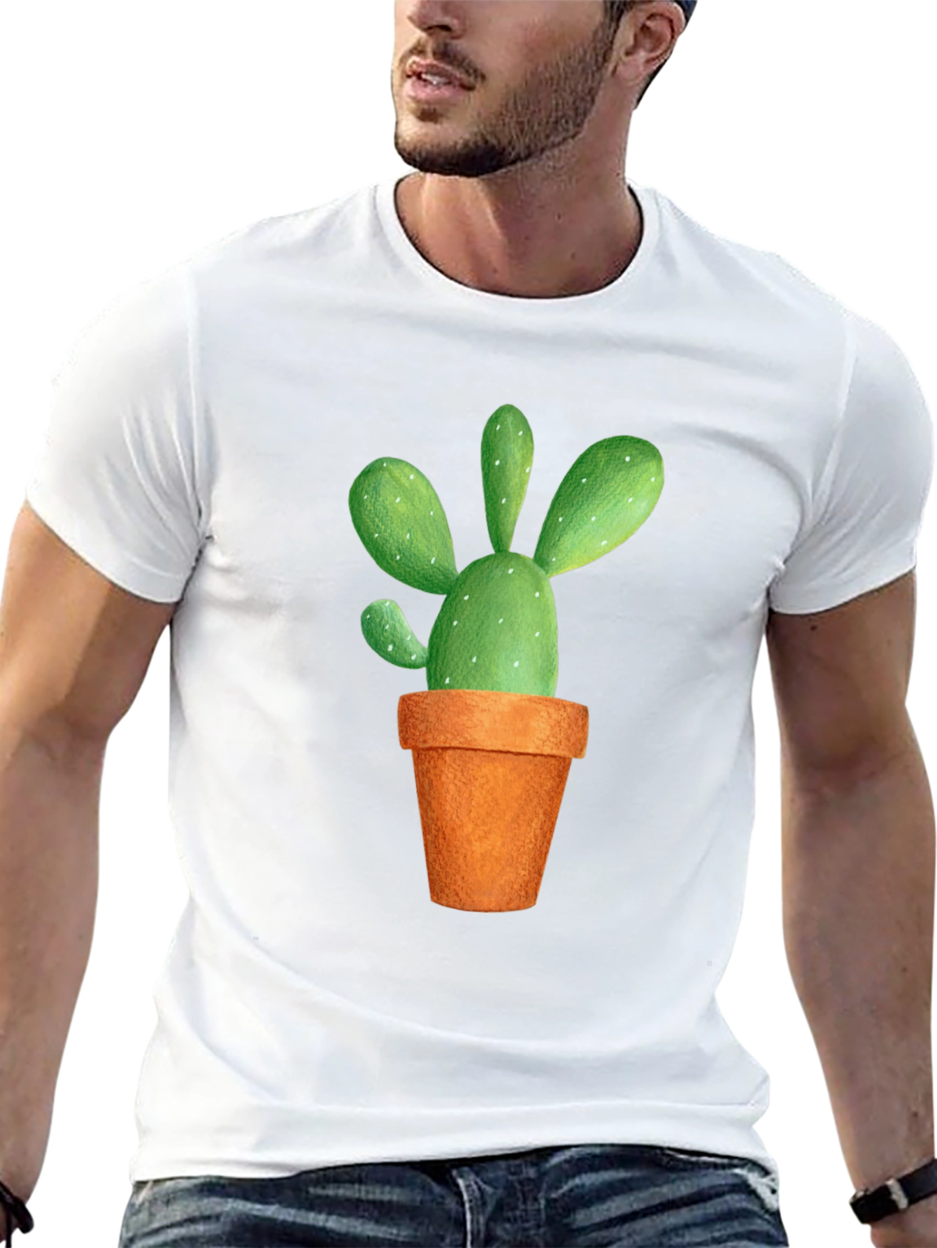 Cactus Graphic Tee - Potted Plant Design