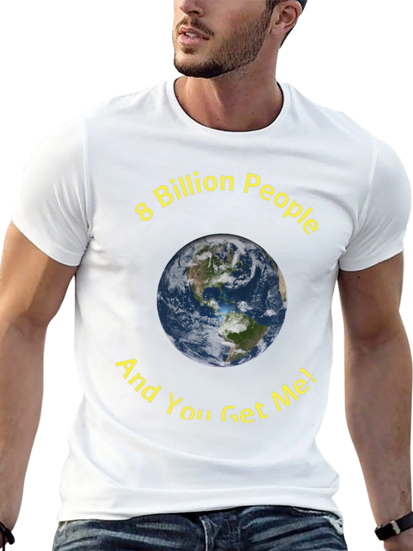 8 Billion People Earth Graphic T-Shirt