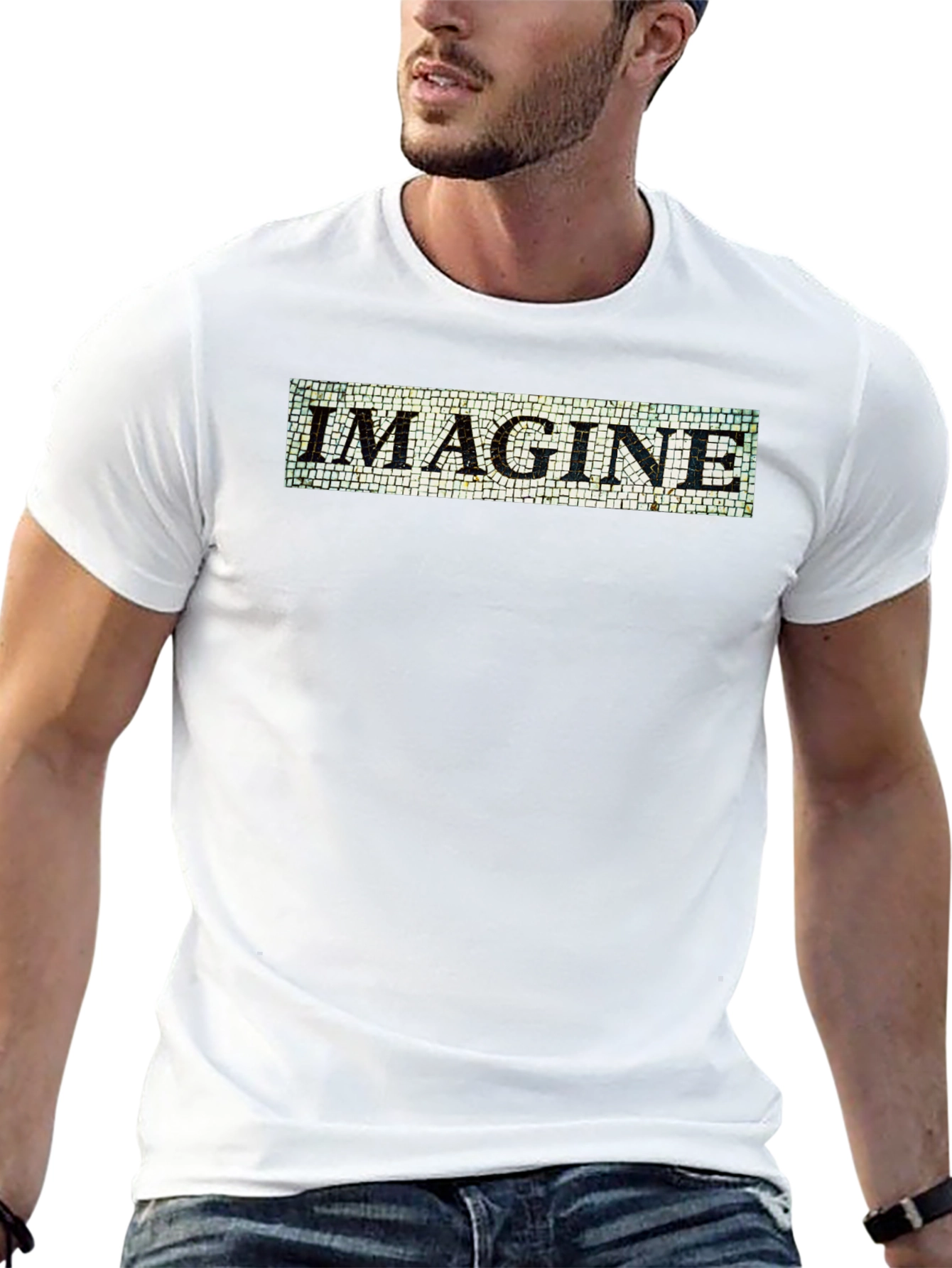 Imagine Mosaic Graphic T-Shirt