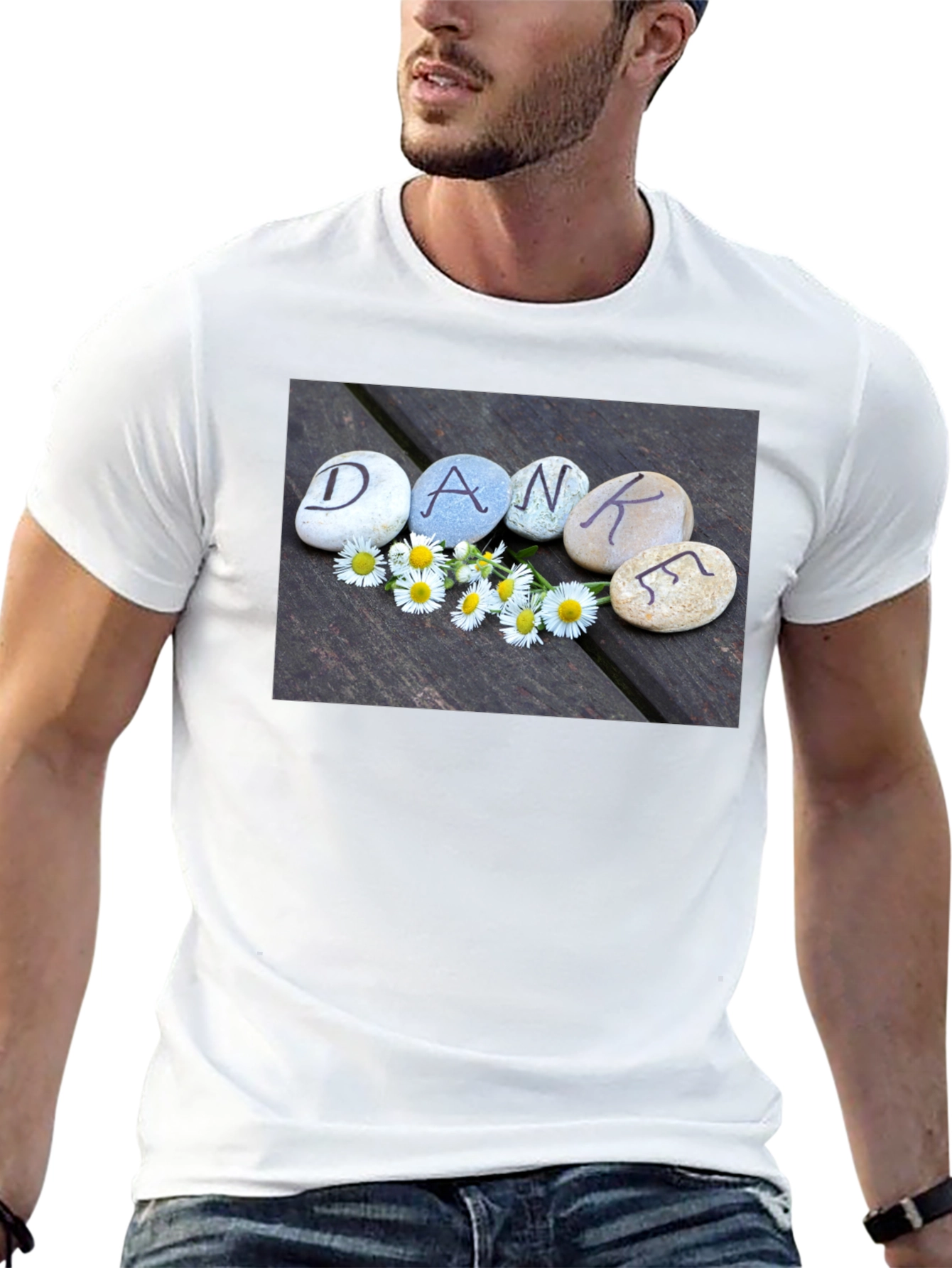 Dankef T-Shirt - Rocks & Daisies Graphic Tee