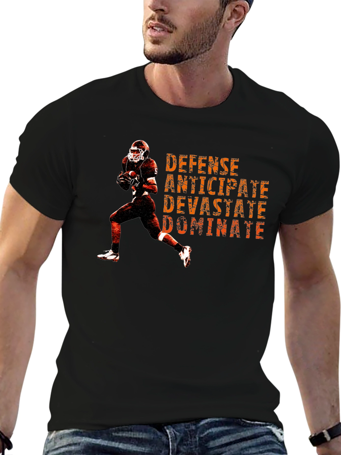 Football Defense Graphic T-Shirt