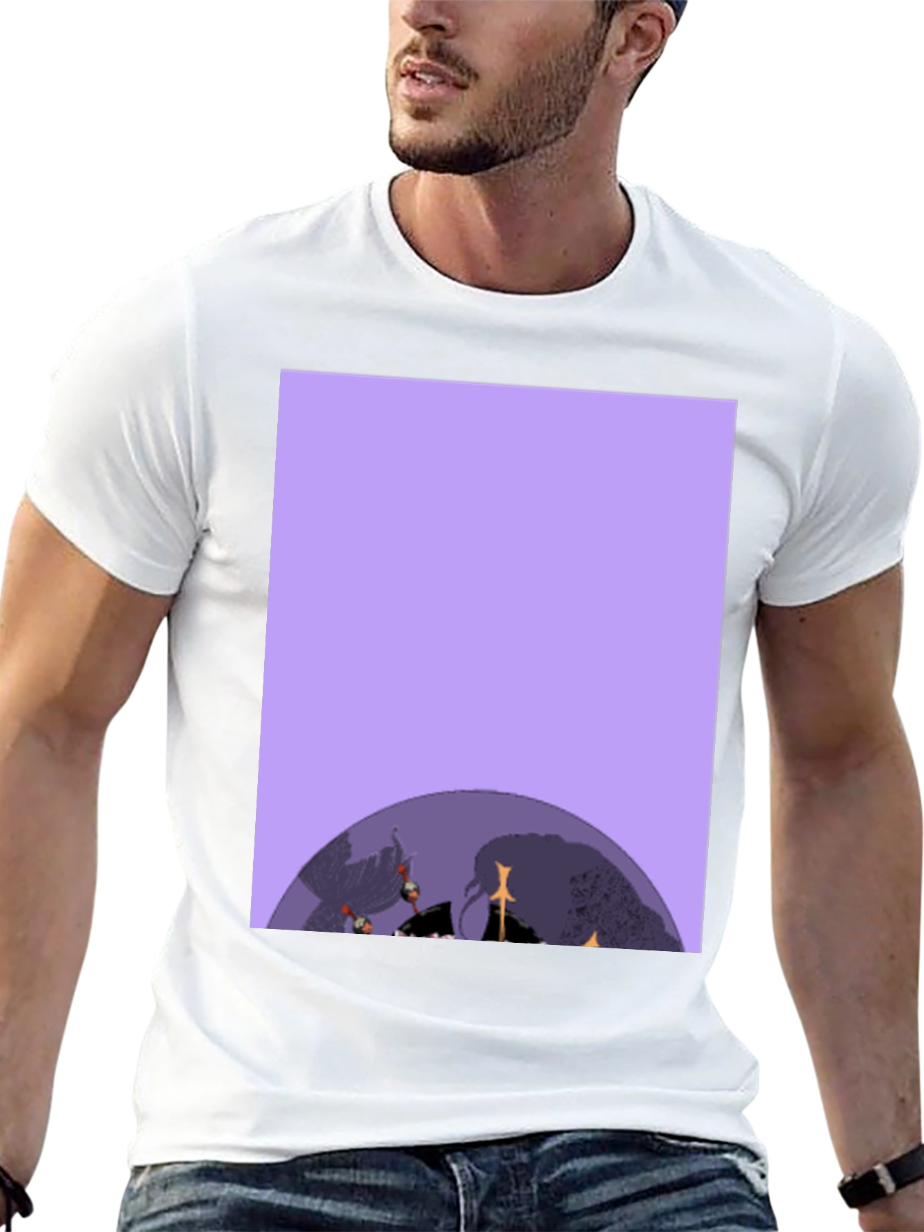 Graphic Print Black T-Shirt