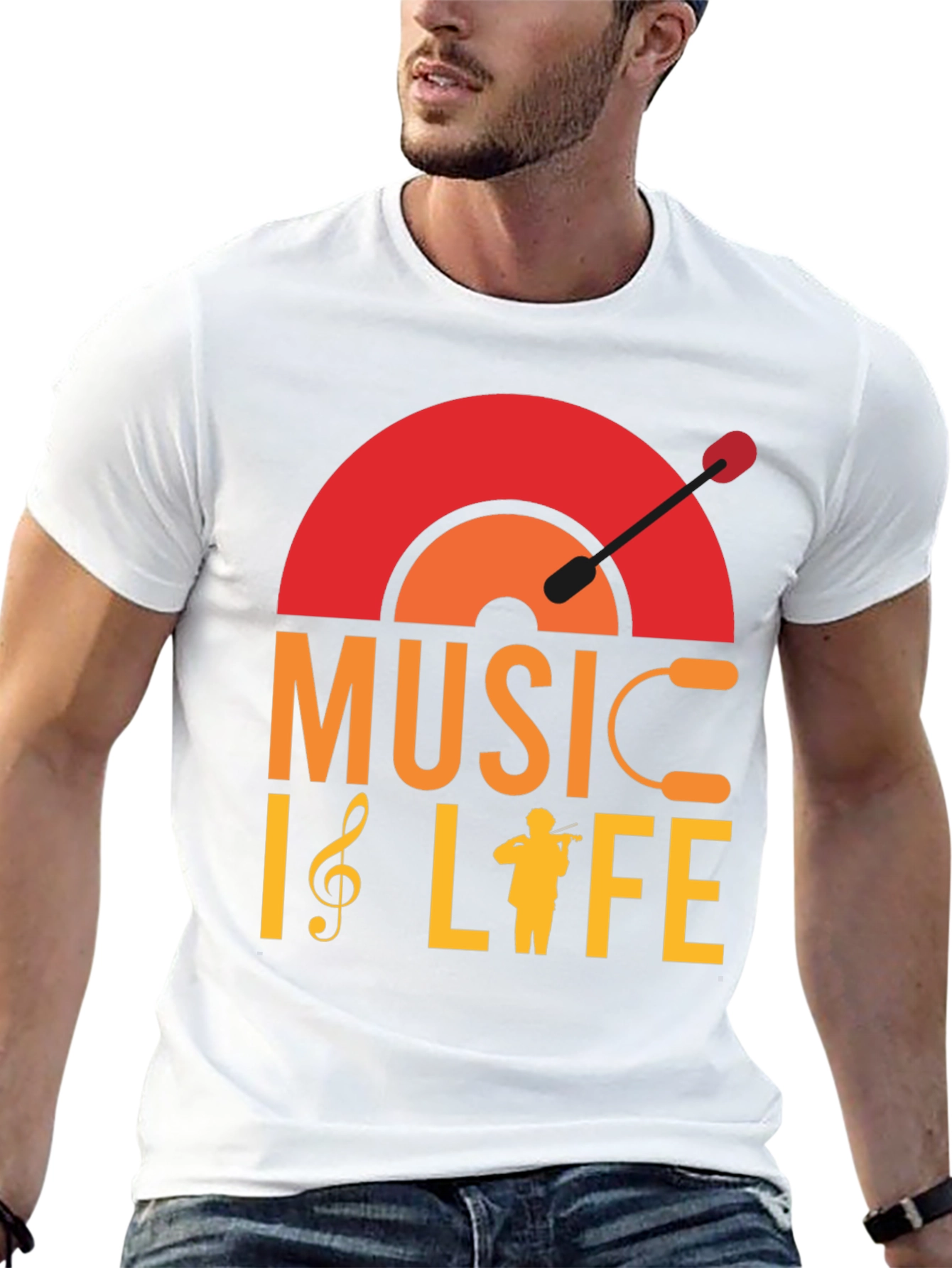 Music is Life Graphic T-Shirt - Stylish Musician Tee