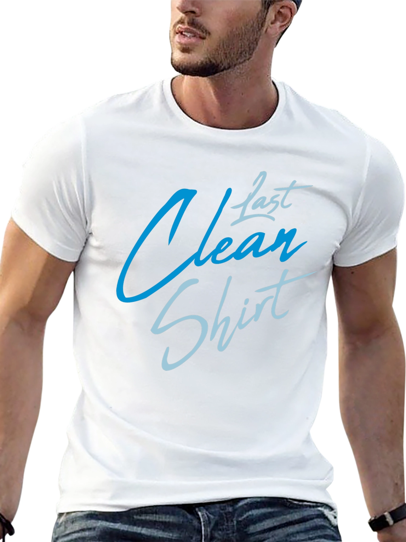 Last Clean Shirt Graphic Tee - Black Cotton Blend