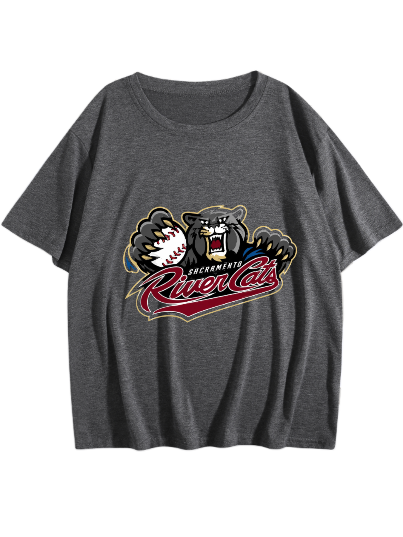 Sacramento River Cats Inspired Vintage Baseball Graphic T-Shirt – Premium Streetwear Sports Tee(hj38)