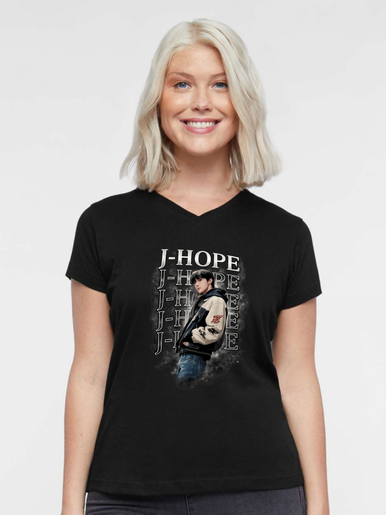J-Hope Inspired Vintage Streetwear Graphic T-Shirt – Premium Cotton K-Pop Fashion Tee(hj37)