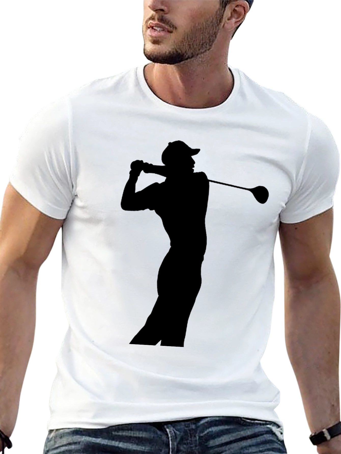 Golf Silhouette Black T-Shirt