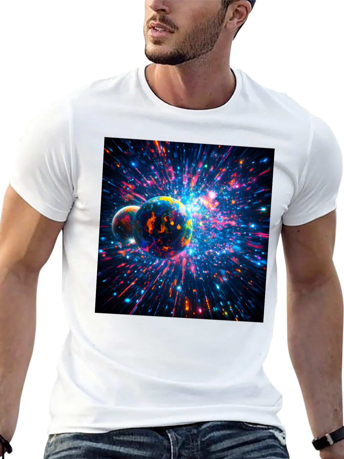 Cosmic Planets Black T-Shirt