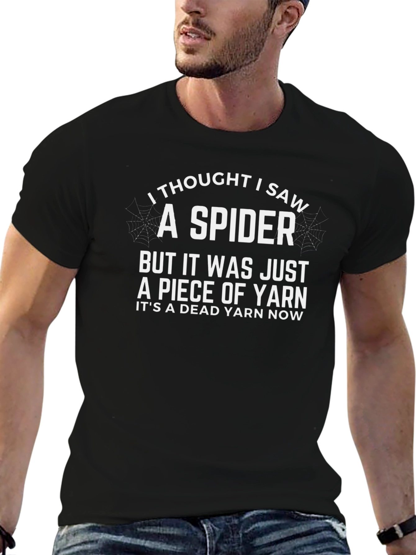 Spider Yarn Joke Graphic T-Shirt