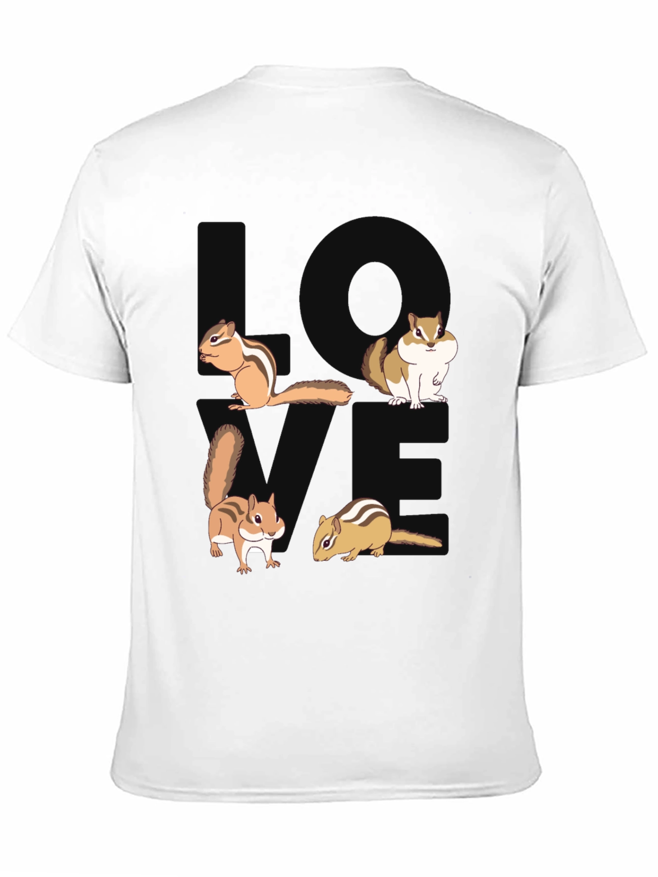 Chipmunk Love Graphic T-Shirt - Black