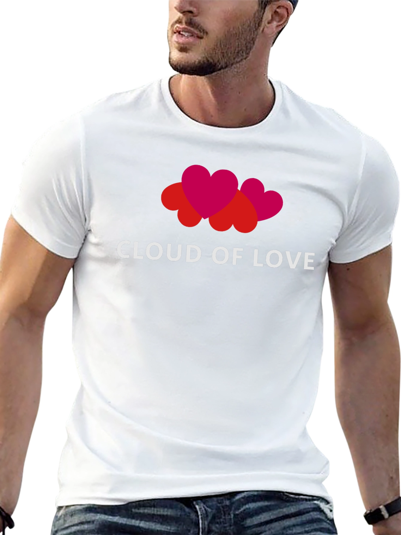 Cloud of Love Graphic Tee - Black Cotton Shirt