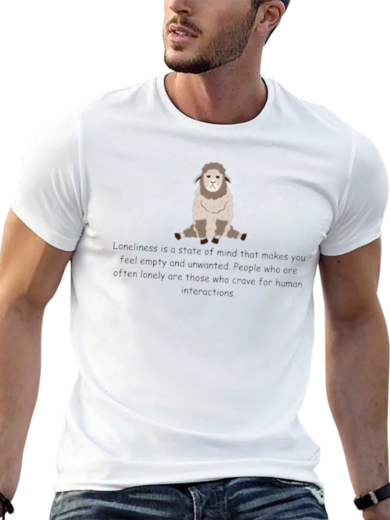 Sad Sheep T-Shirt - Loneliness Awareness