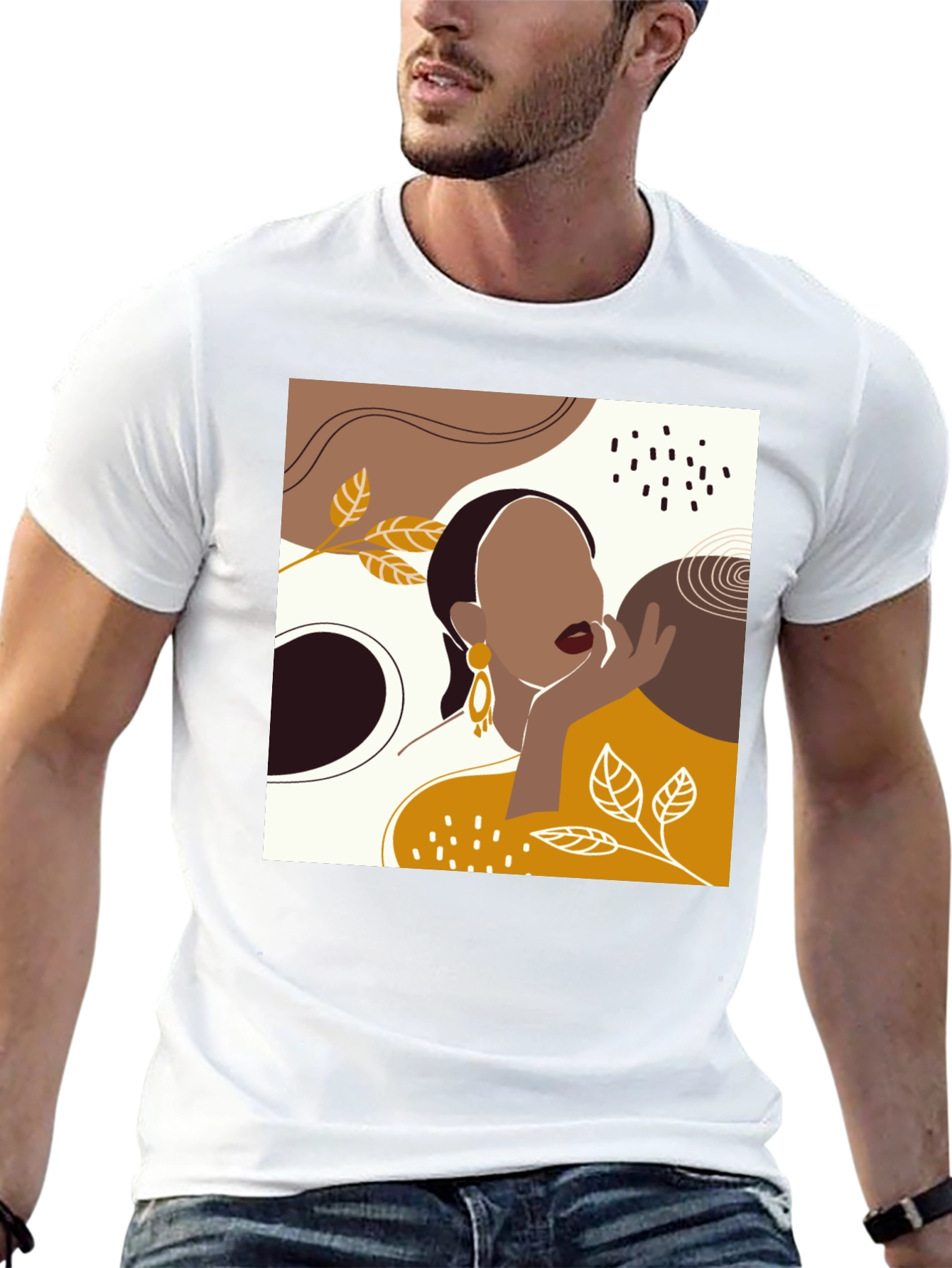 Abstract Woman Graphic Tee - Modern Art T-Shirt