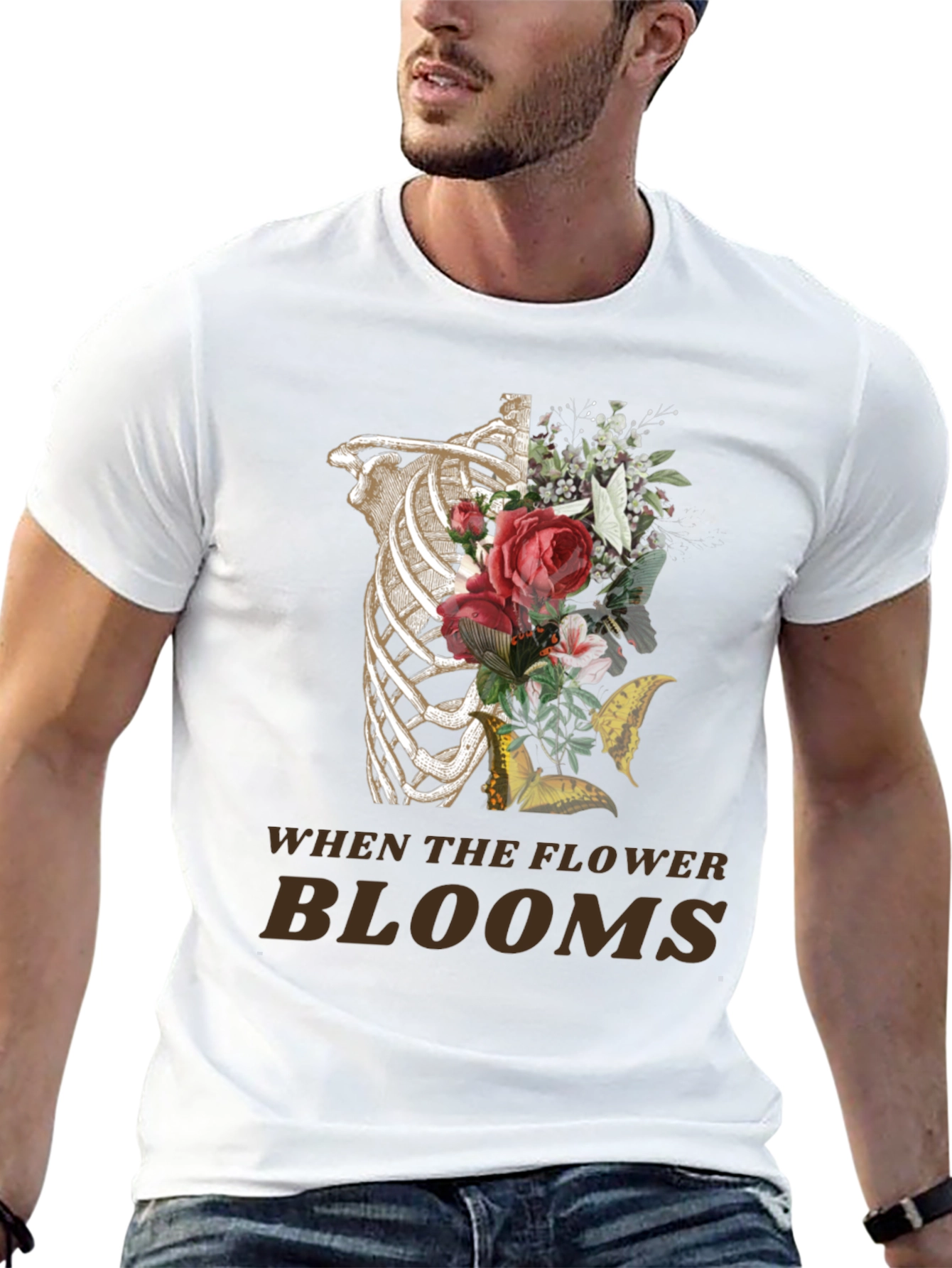 Floral Rib Cage Graphic Tee