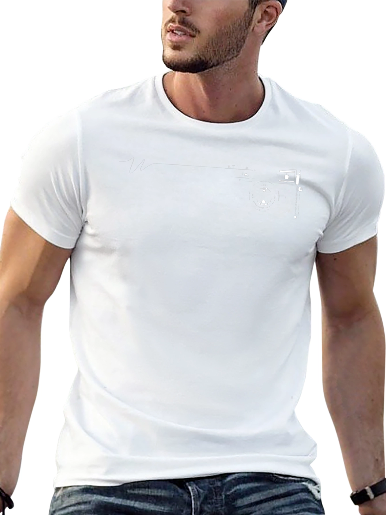 Mens Black Camera Graphic Tee