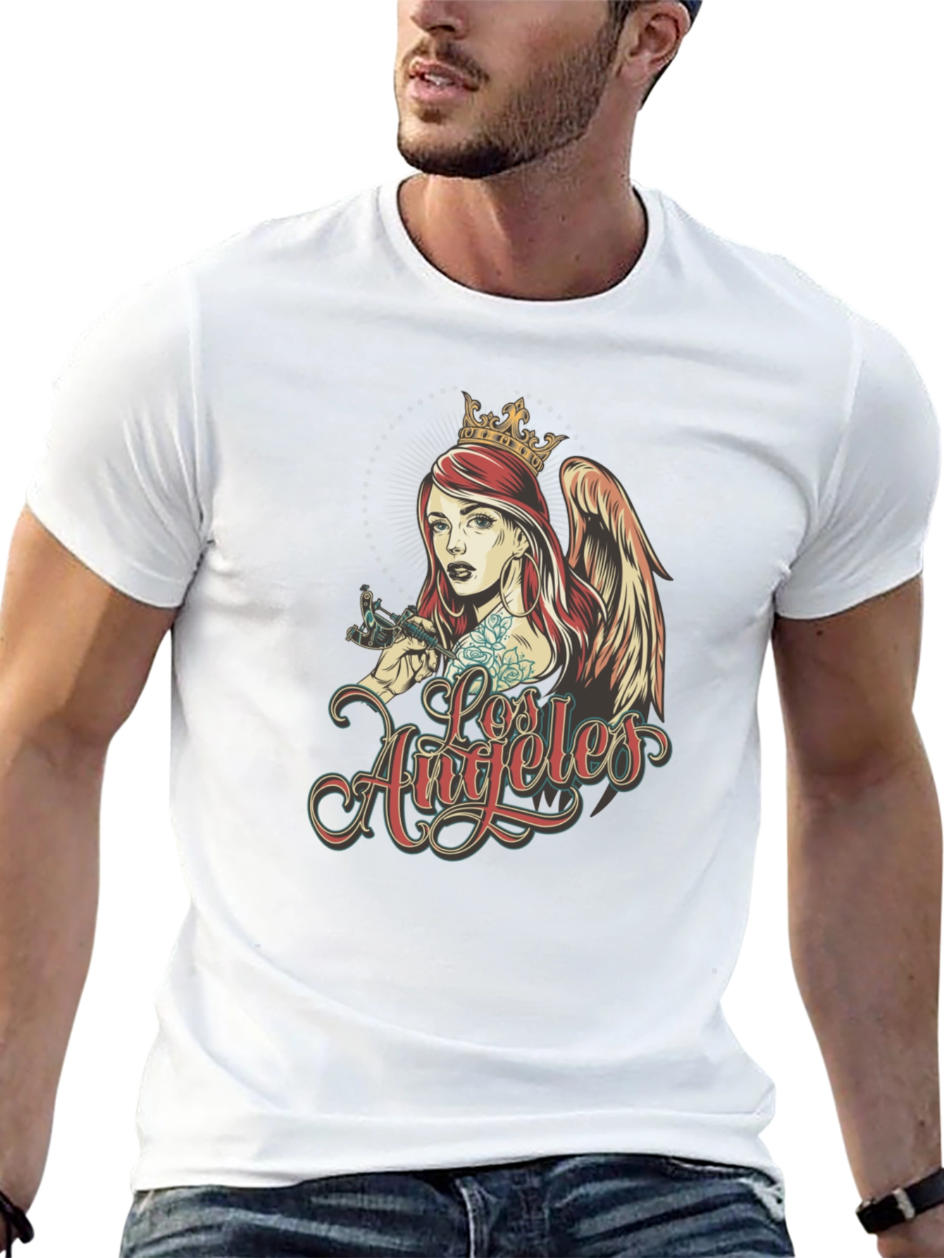 Los Angeles Angel Tattoo Artist Graphic T-Shirt