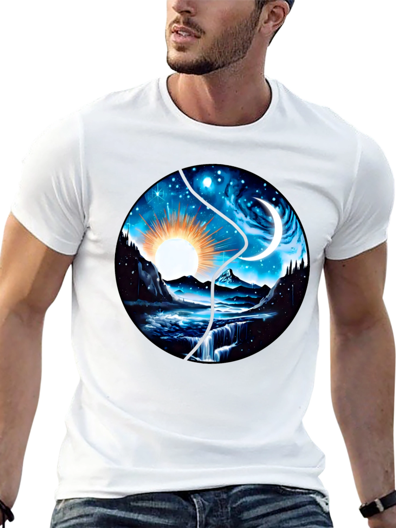 Yin Yang Sun and Moon T-Shirt