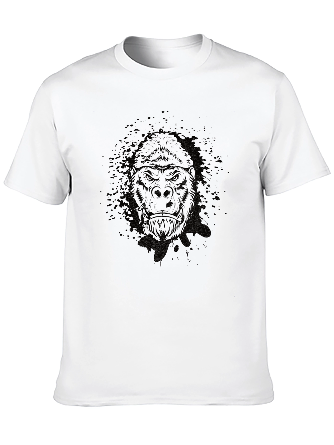 Mens Black Gorilla Graphic T-Shirt