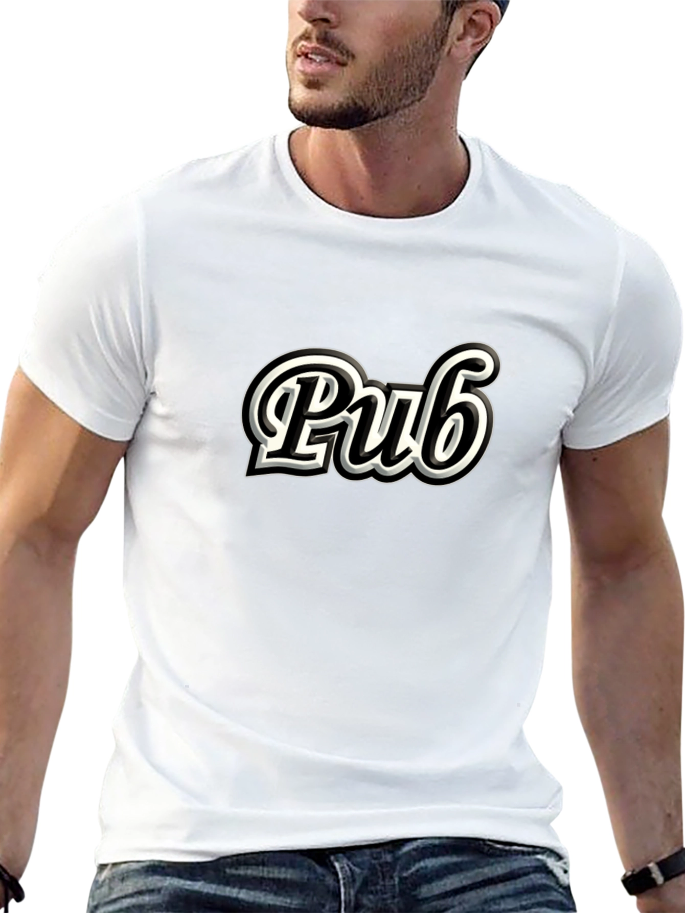 Classic Pub Graphic T-Shirt - Casual Black Tee