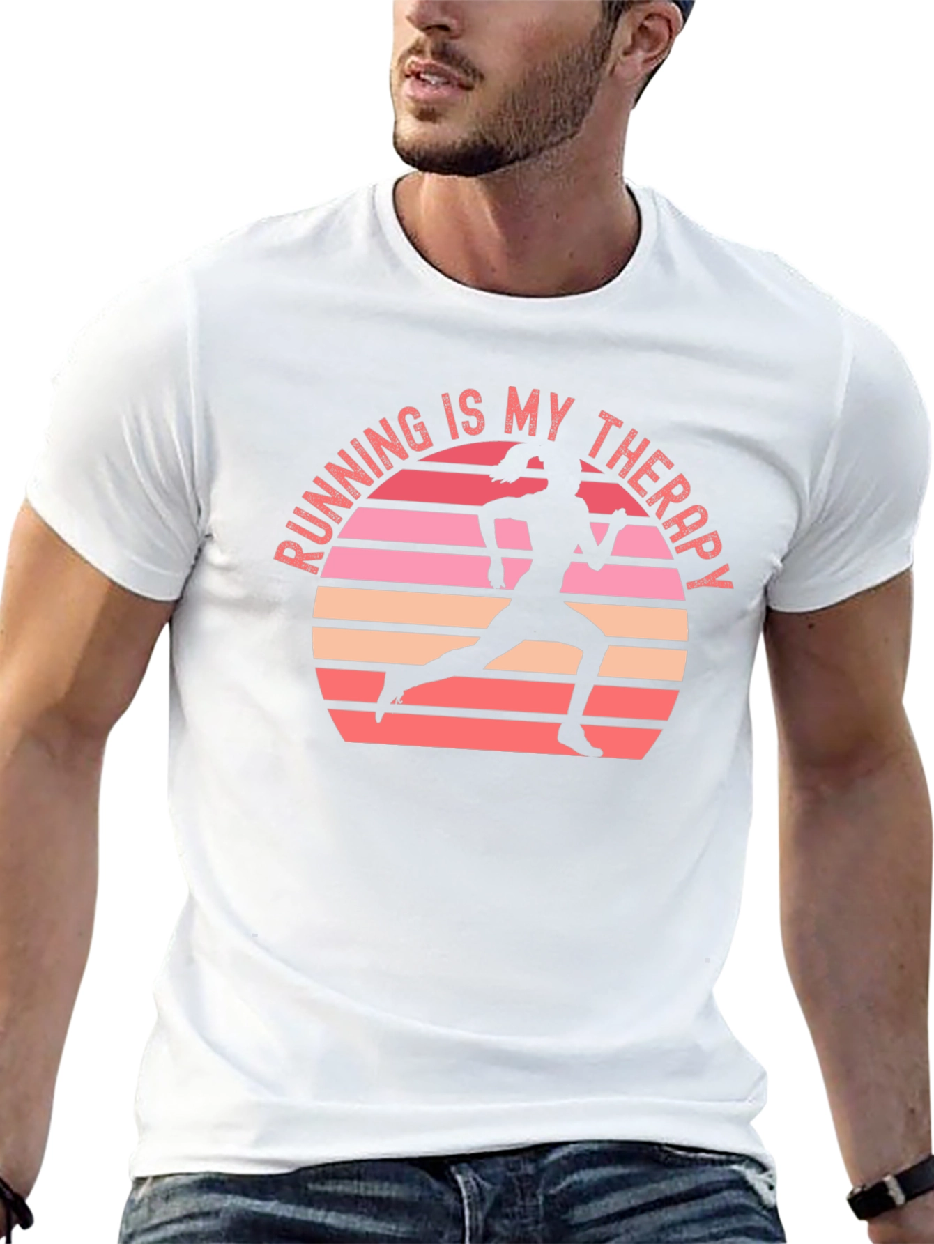 Running Is My Therapy T-Shirt - Motivational Runner Tee