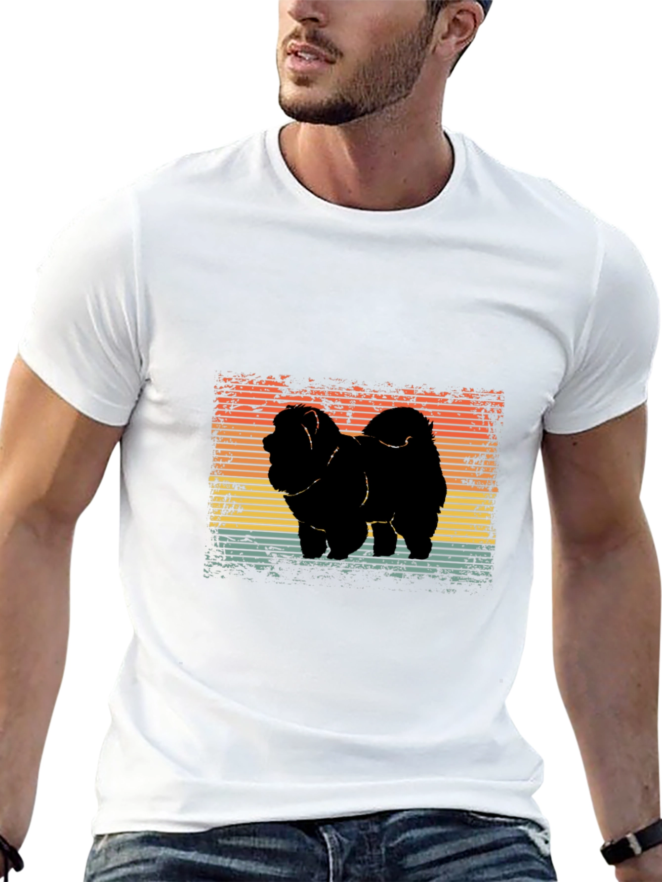Retro Chow Chow Dog T-Shirt