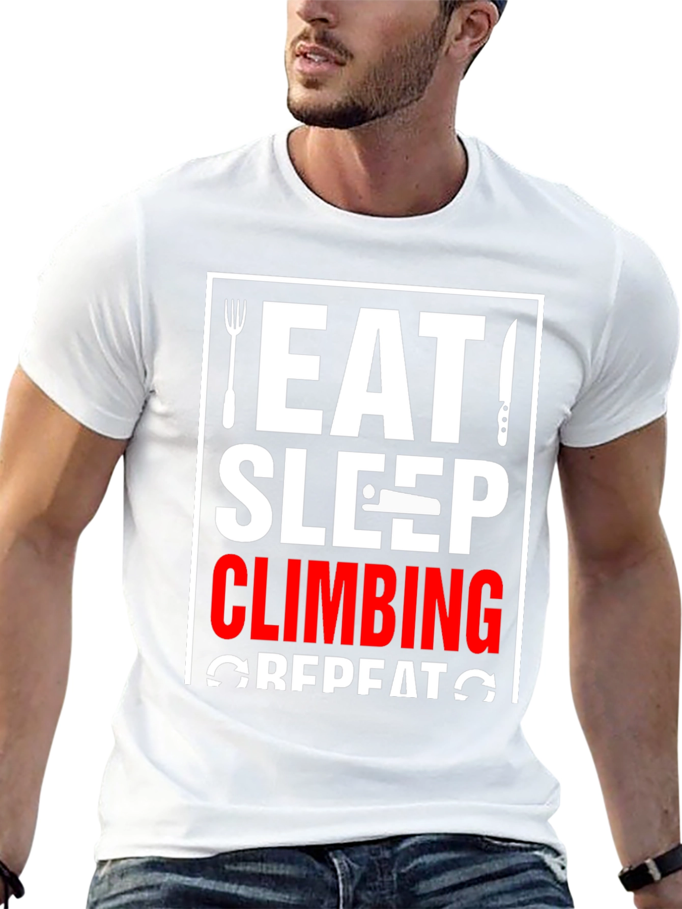 Eat Sleep Climbing Repeat Graphic Tee