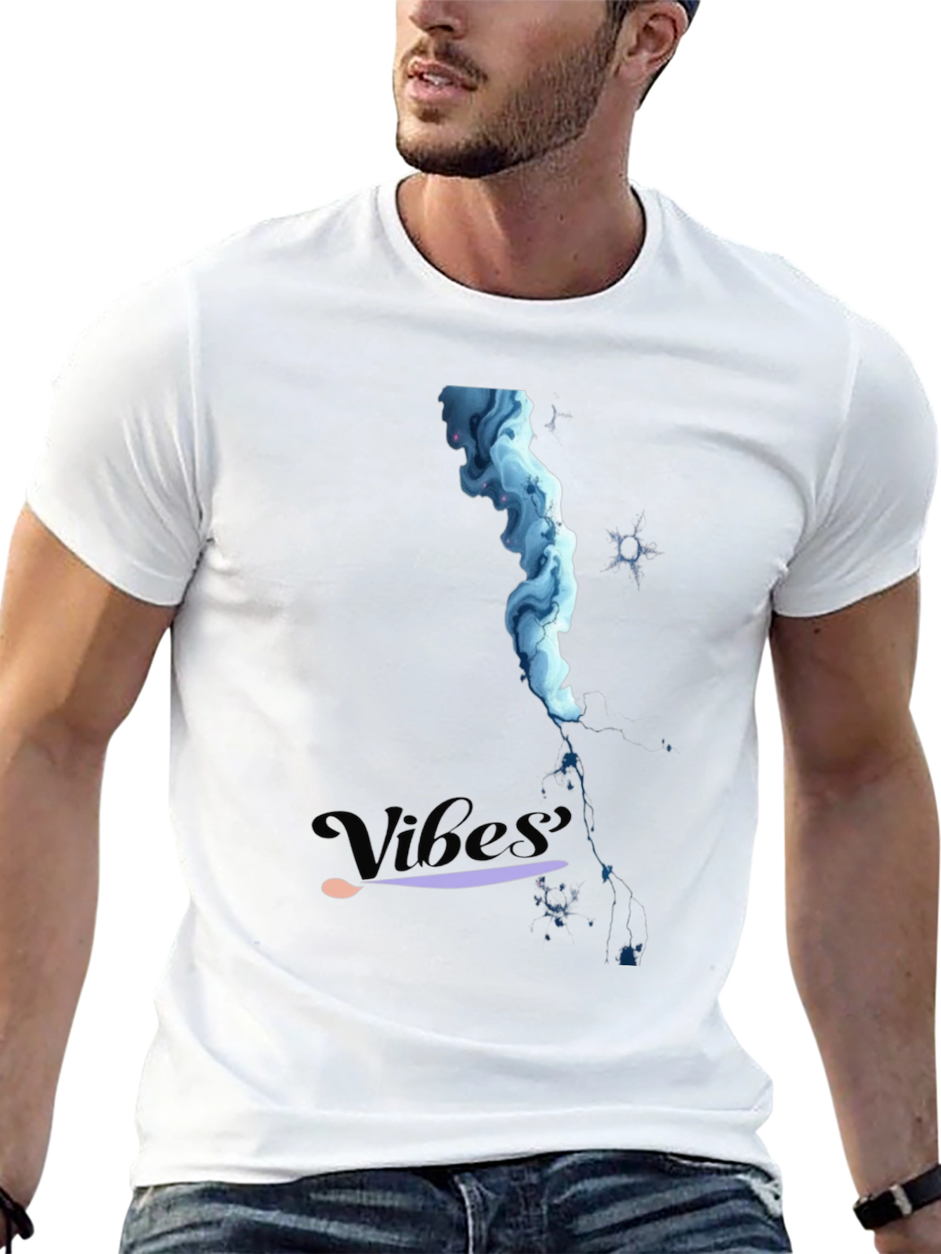 Vibes Graphic Tee - Cool Smoke Design