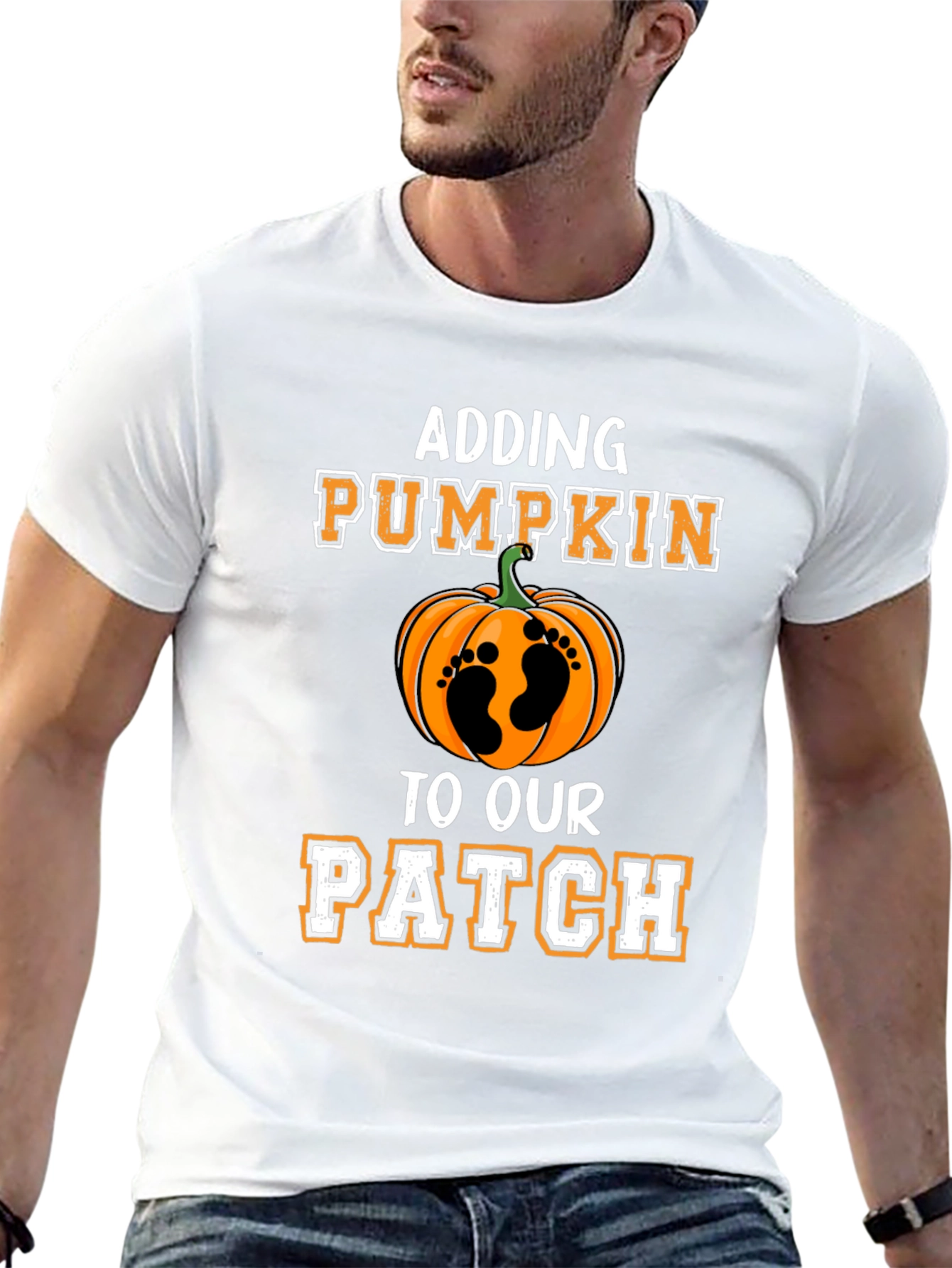 Adding Pumpkin to Our Patch T-Shirt - Pregnancy Announcement