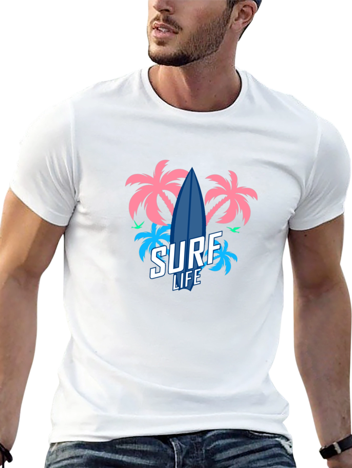 Surf Life Graphic Tee - Tropical Vibes