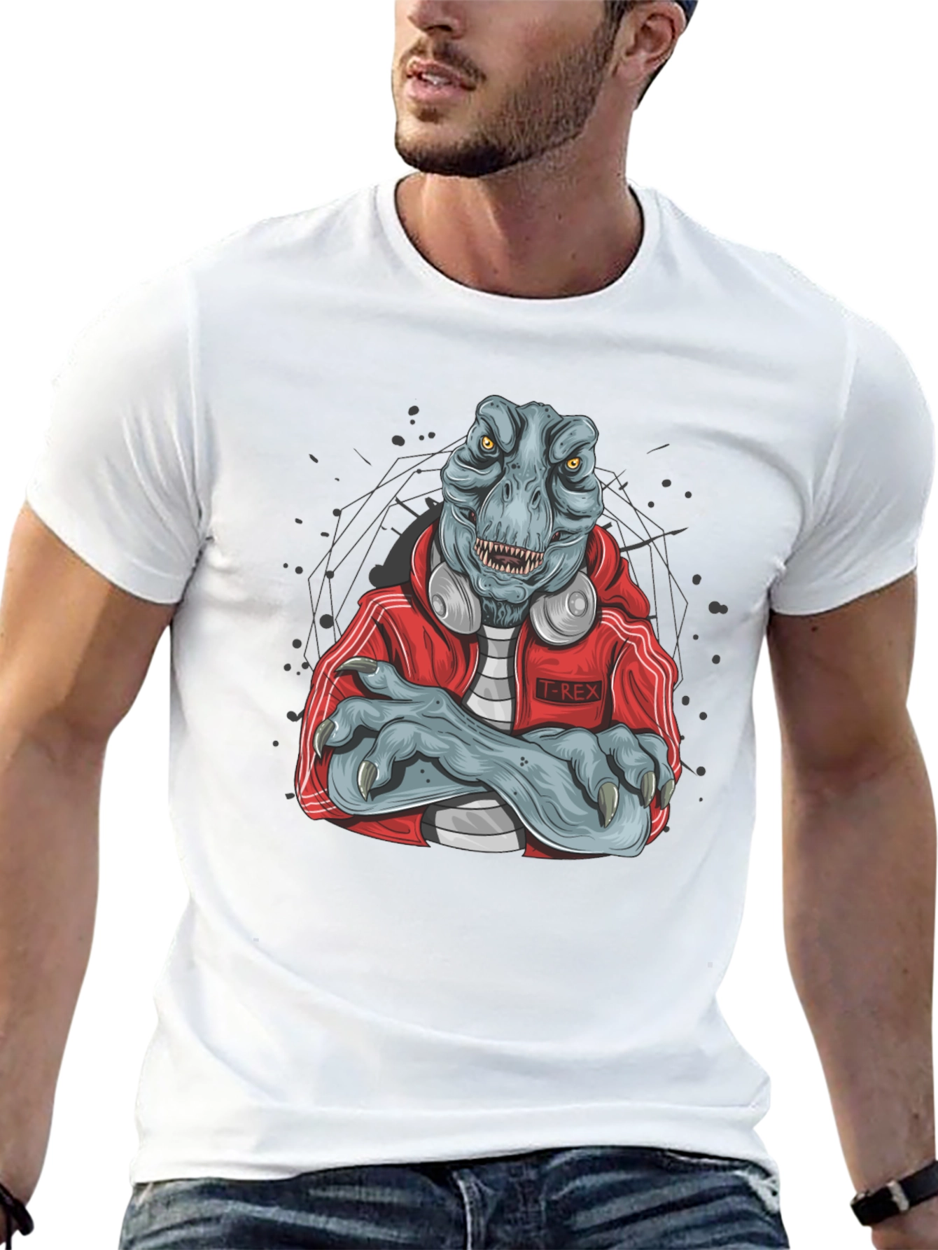 Cool T-Rex Graphic T-Shirt - Street Style Design