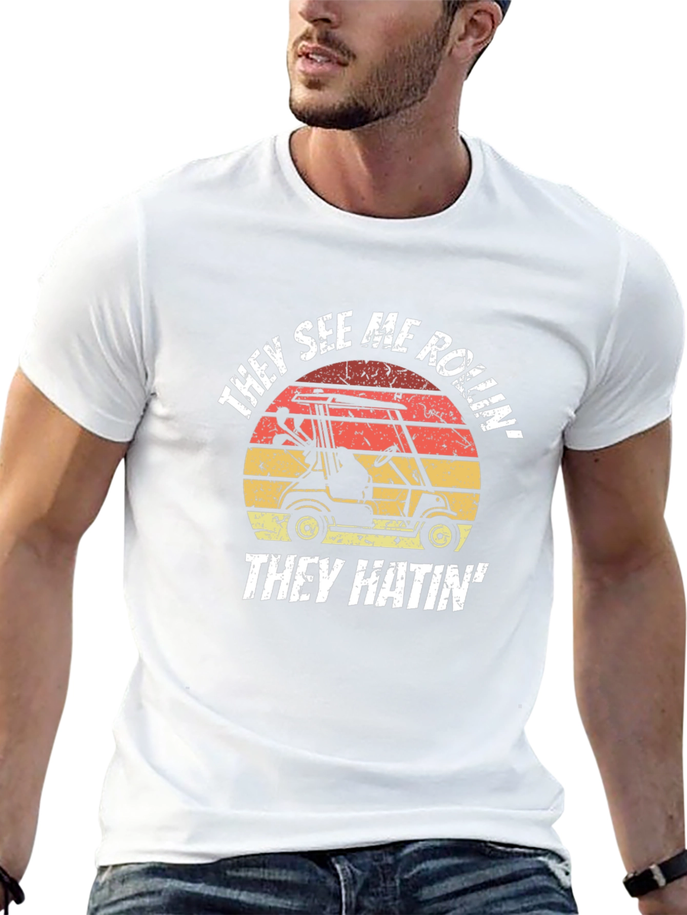 They See Me Rollin Golf Cart T-Shirt