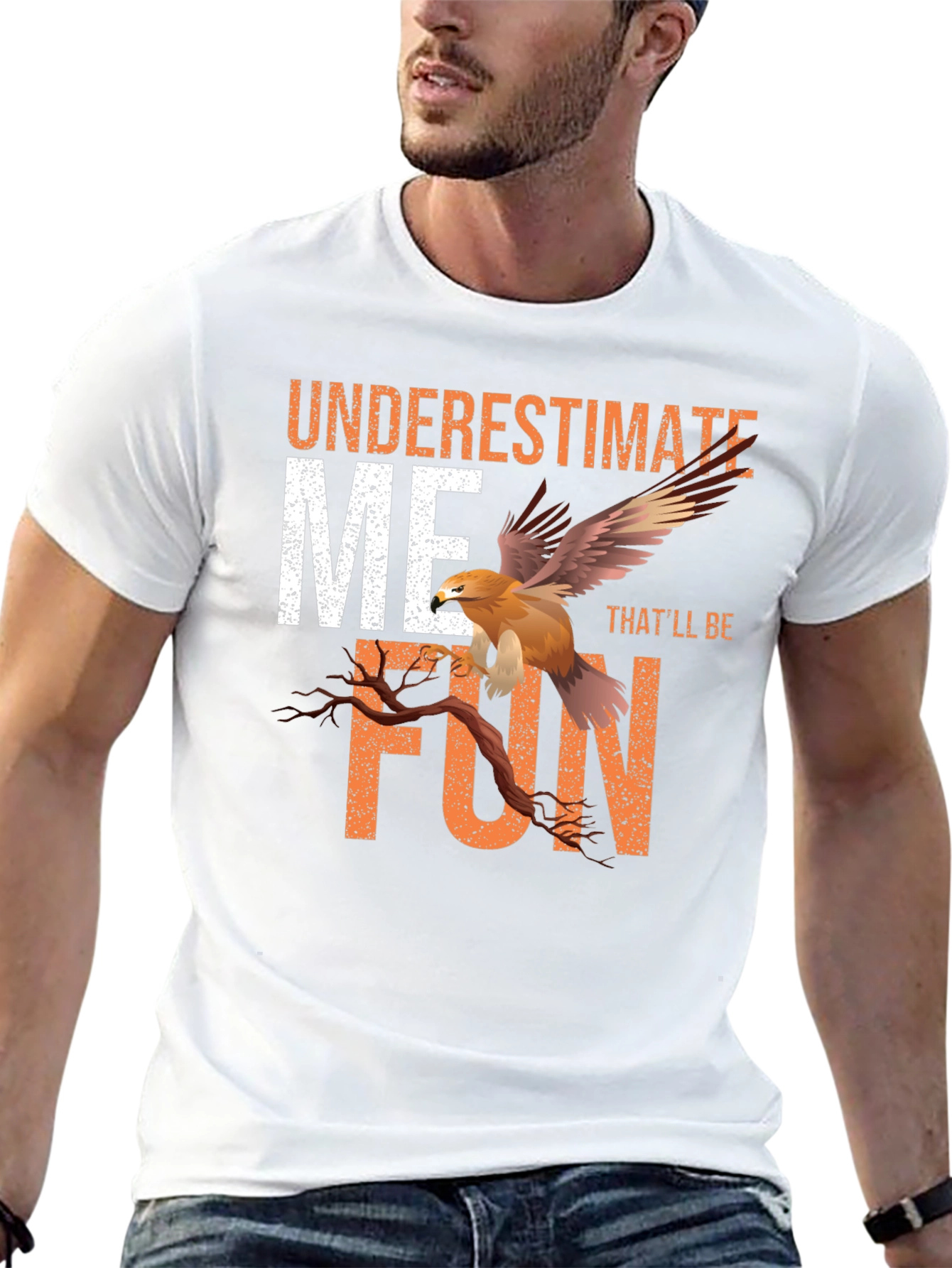 Underestimate Me T-Shirt with Eagle Design