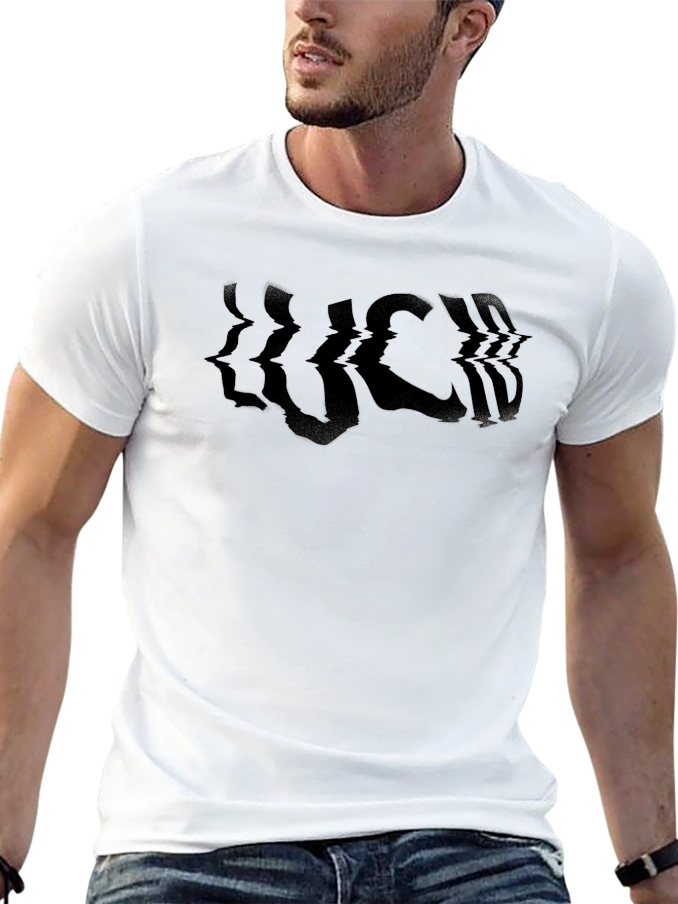Abstract Graphic Print Crew Neck T-Shirt