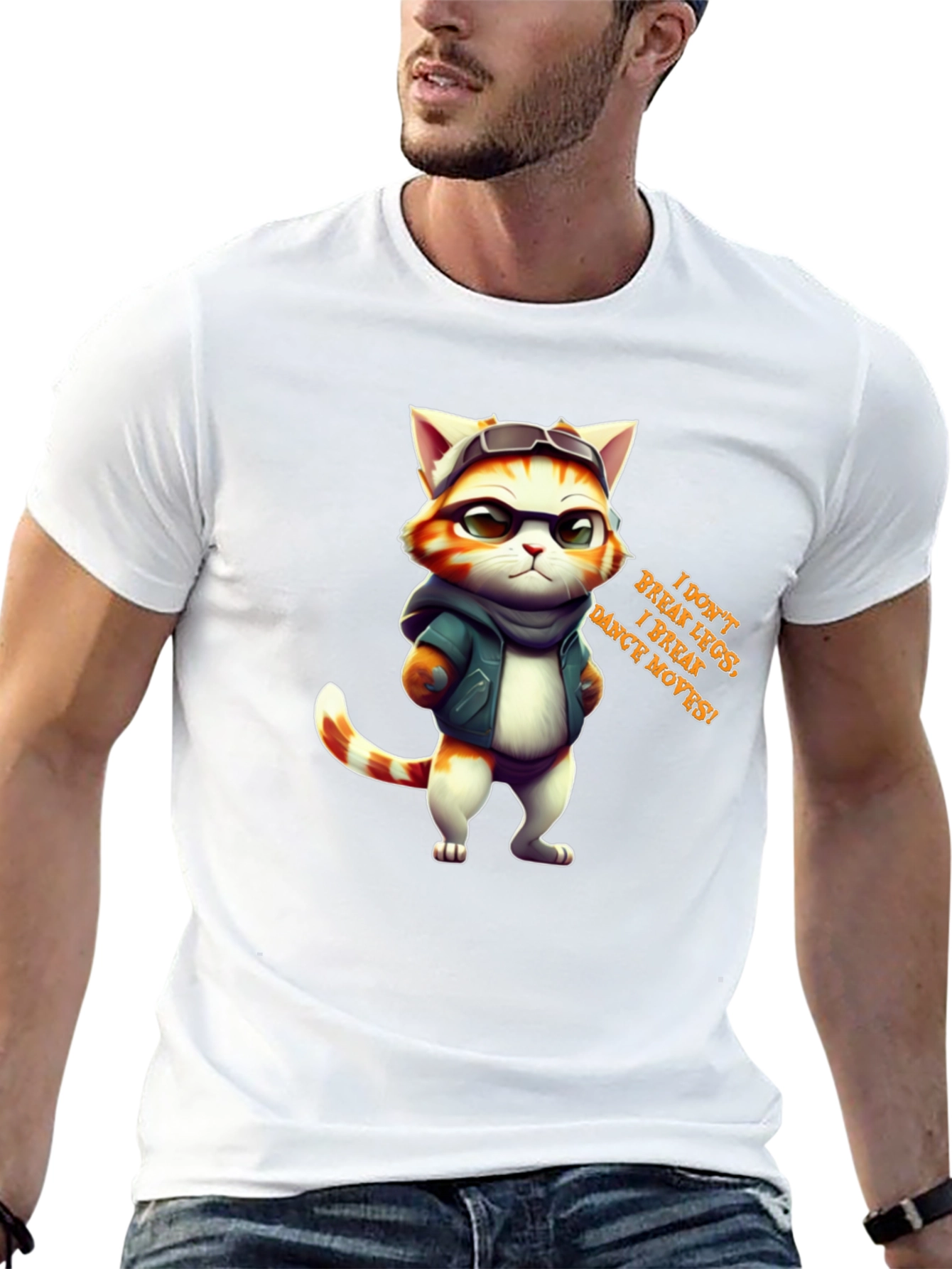 Cool Cat Graphic Tee - I Break Moves!