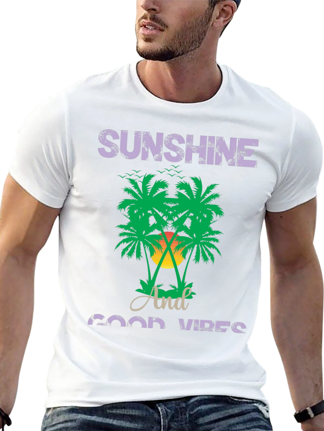 Sunshine and Good Vibes Graphic T-Shirt