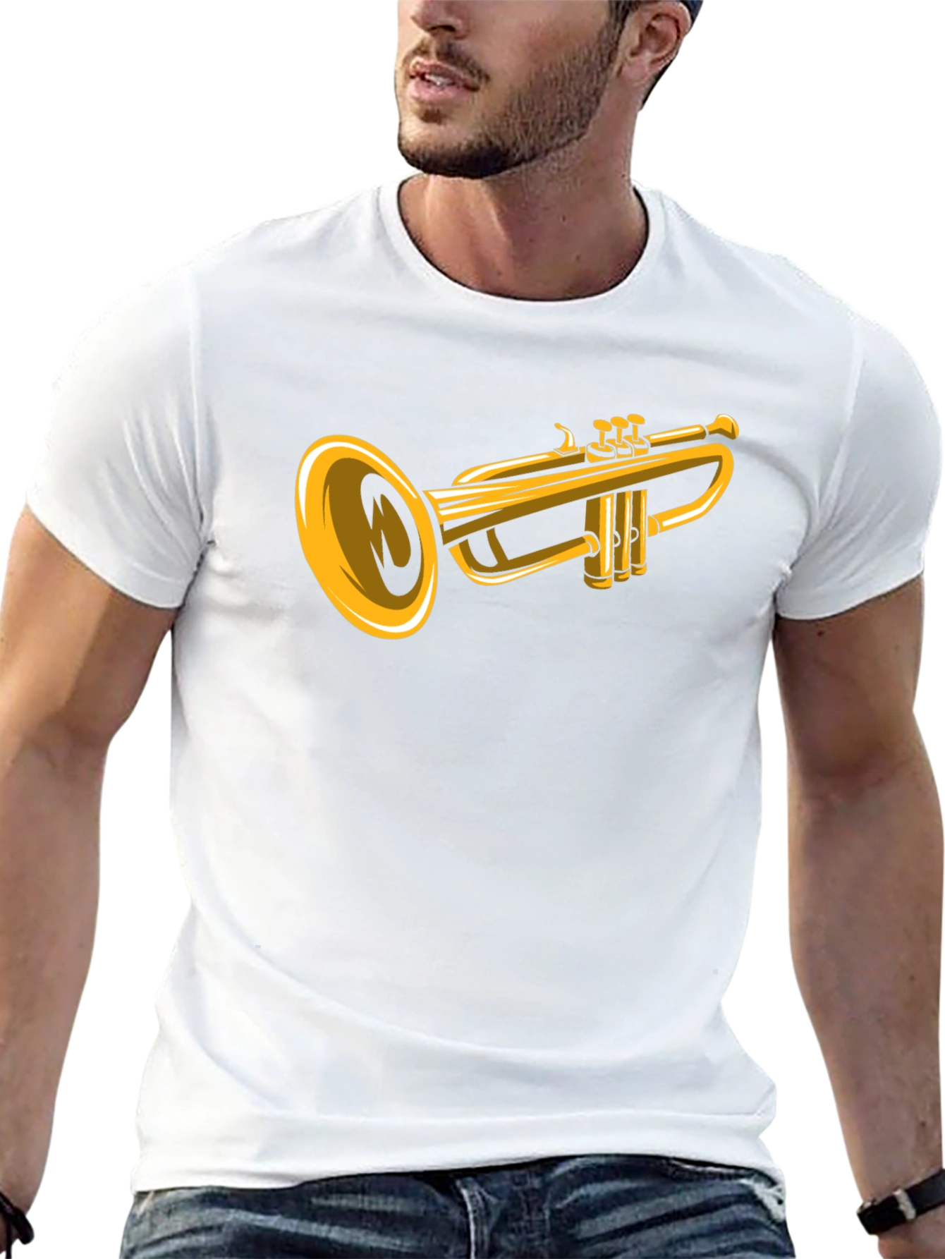 Trumpet Graphic T-Shirt - Musical Instrument Tee