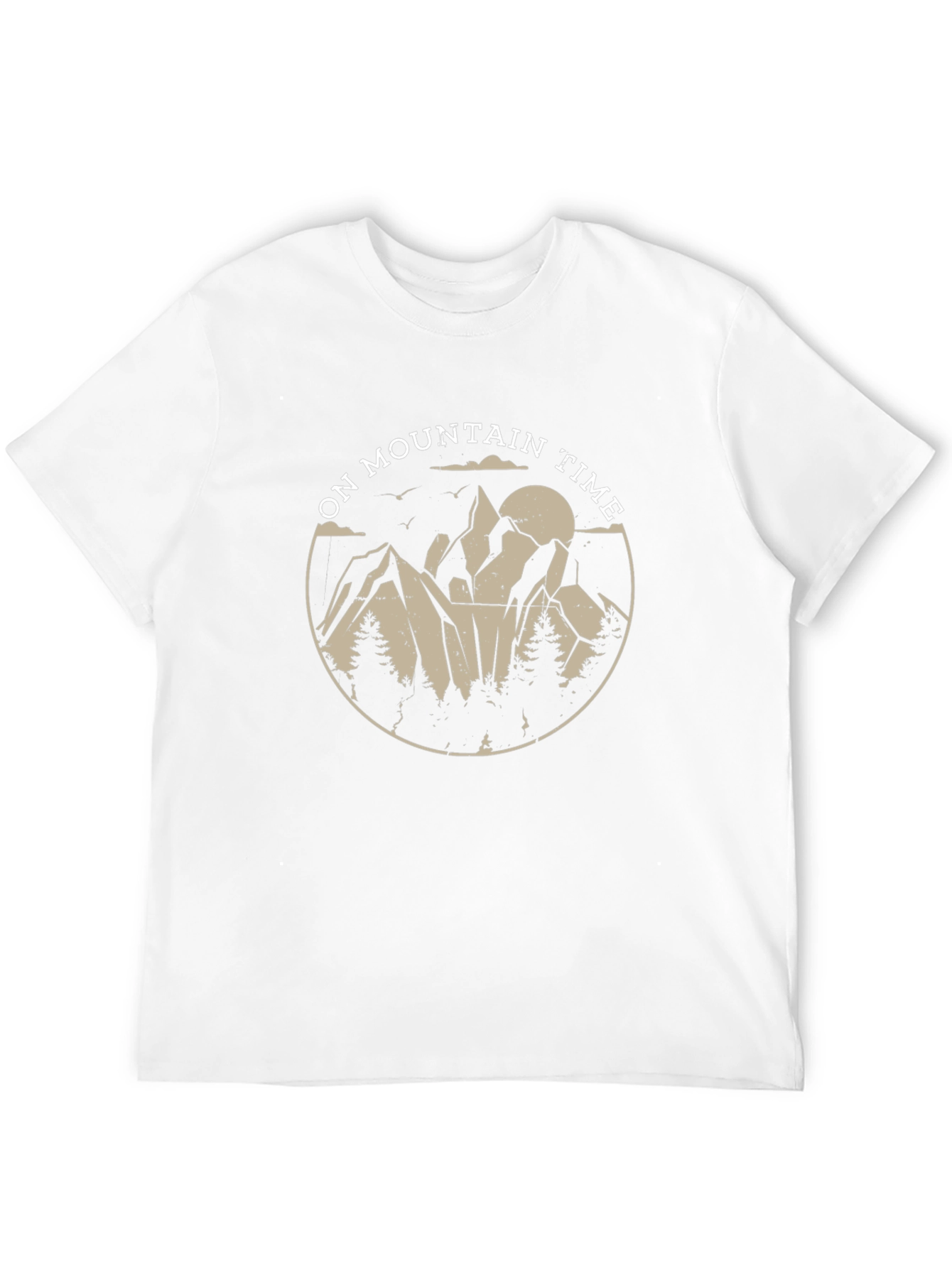 Mountain Time Graphic Tee - Black Crew Neck