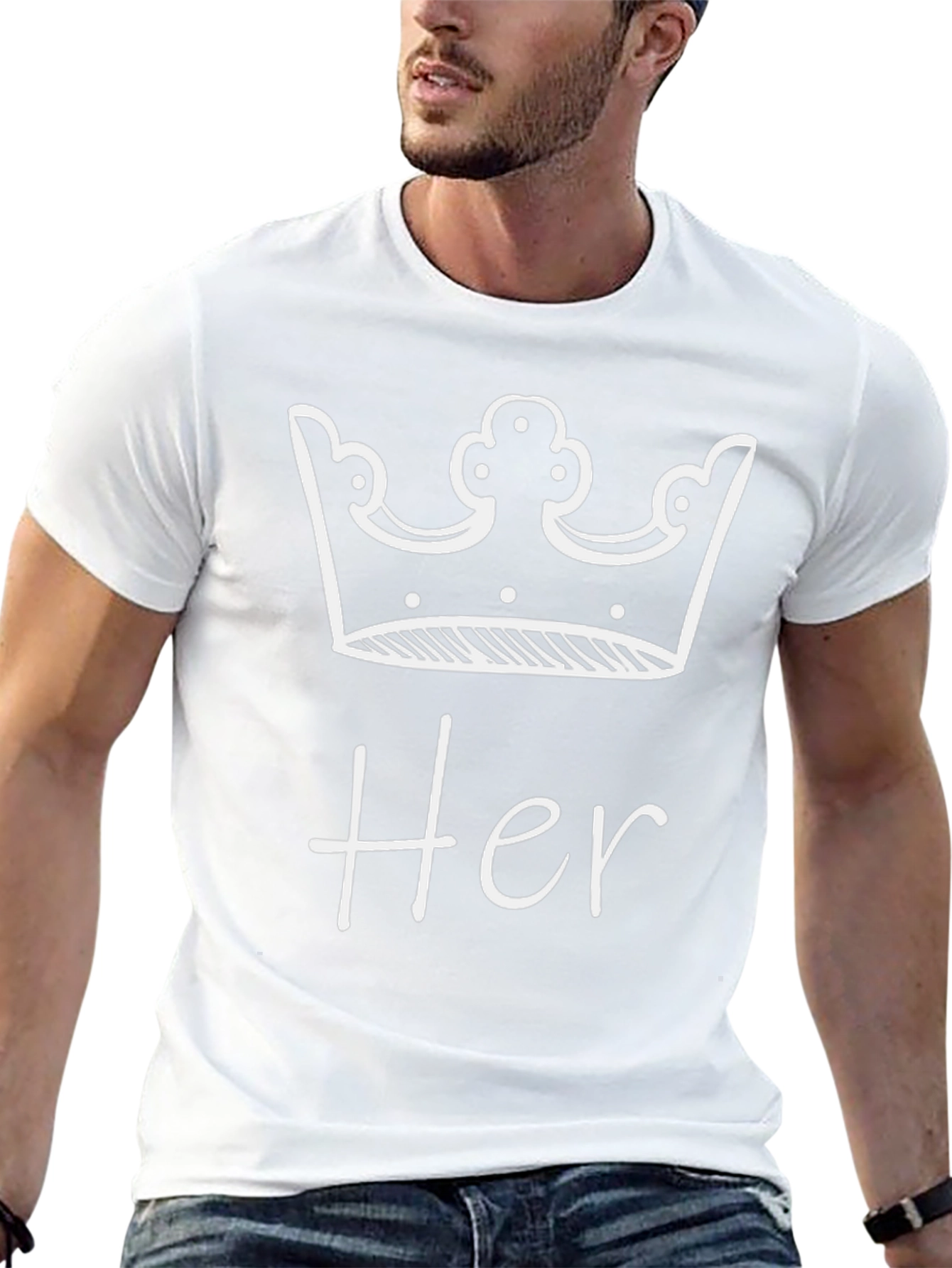 Her Crown Graphic T-Shirt - Couples Matching Tee