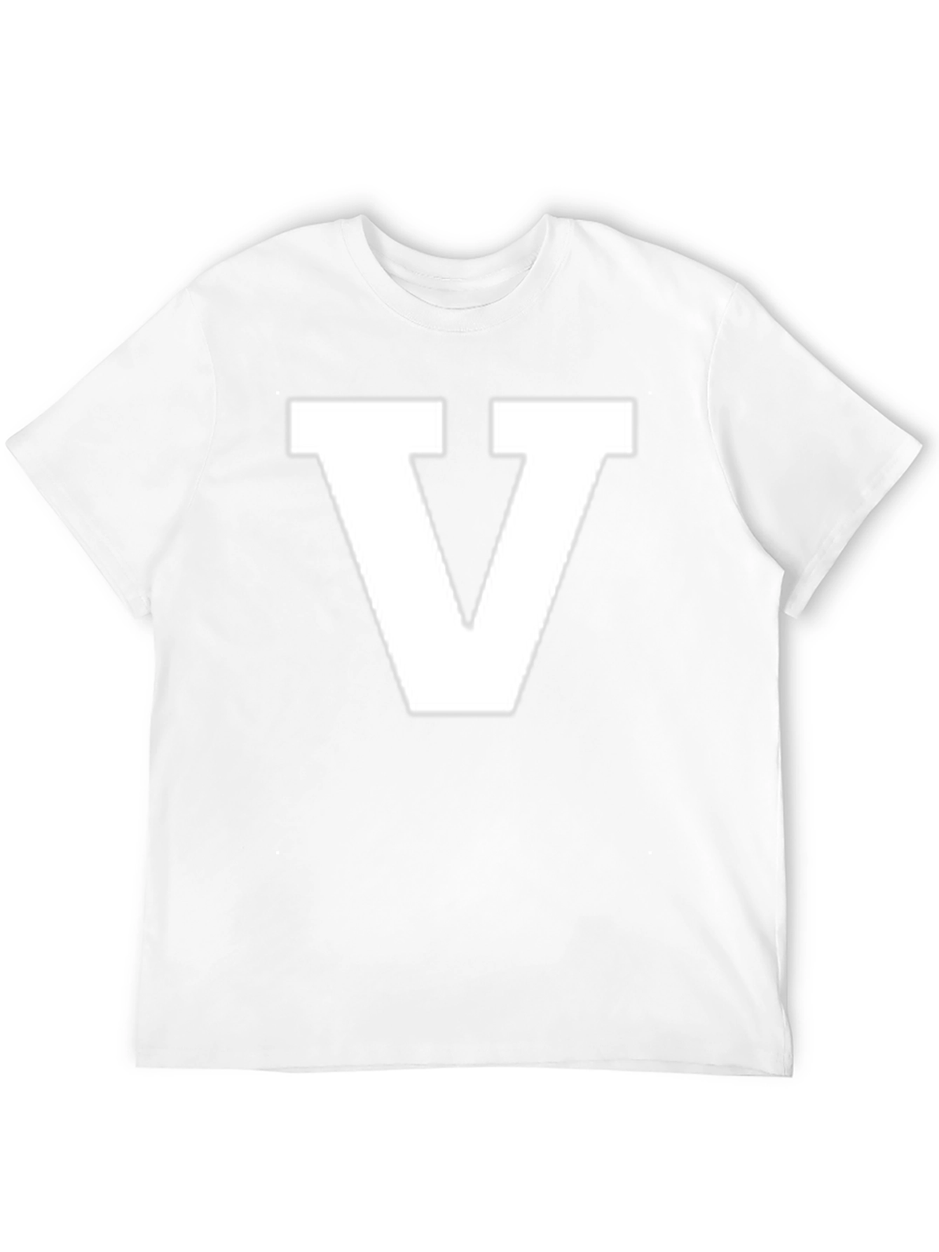 Bold Letter V Graphic Tee - Classic Black