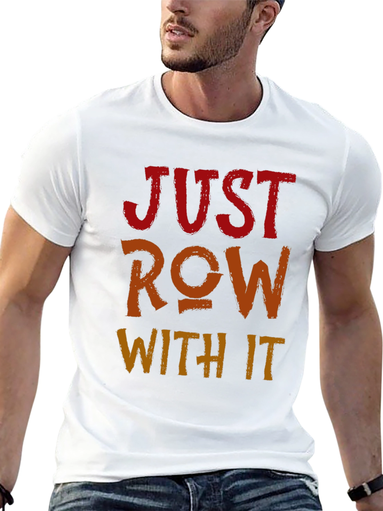 Just Row With It Graphic Tee - Black Cotton