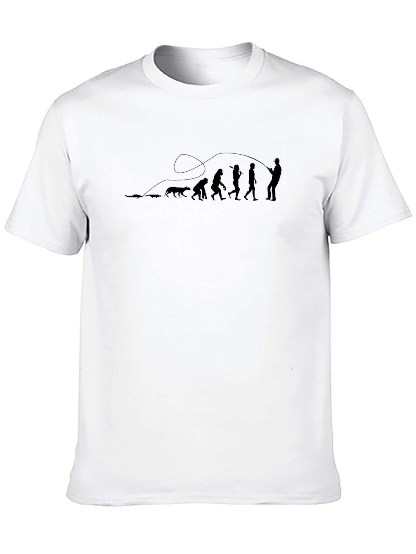 Evolution of Fishing Mens Graphic T-Shirt