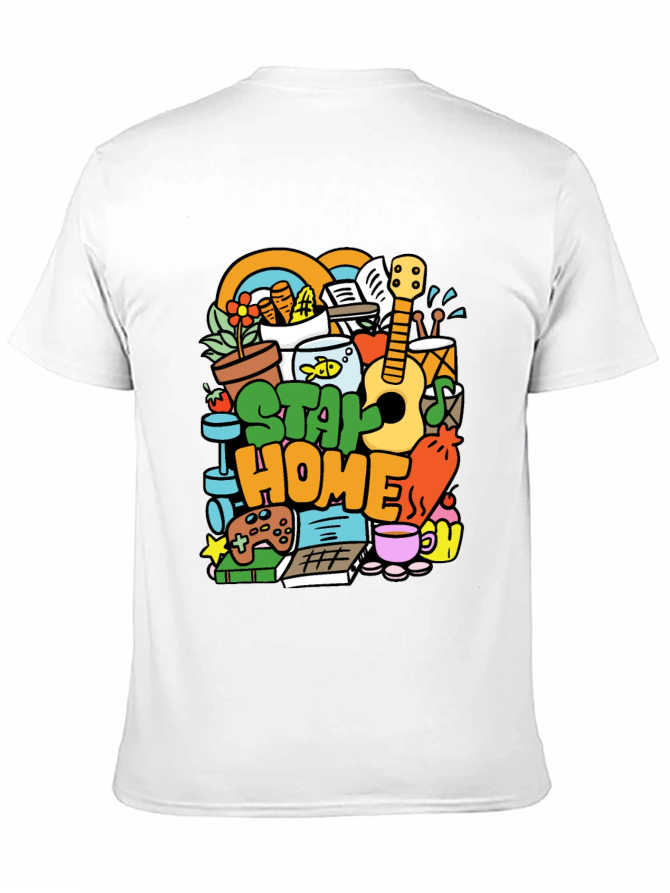 Stay Home Graphic T-Shirt - Cozy & Fun