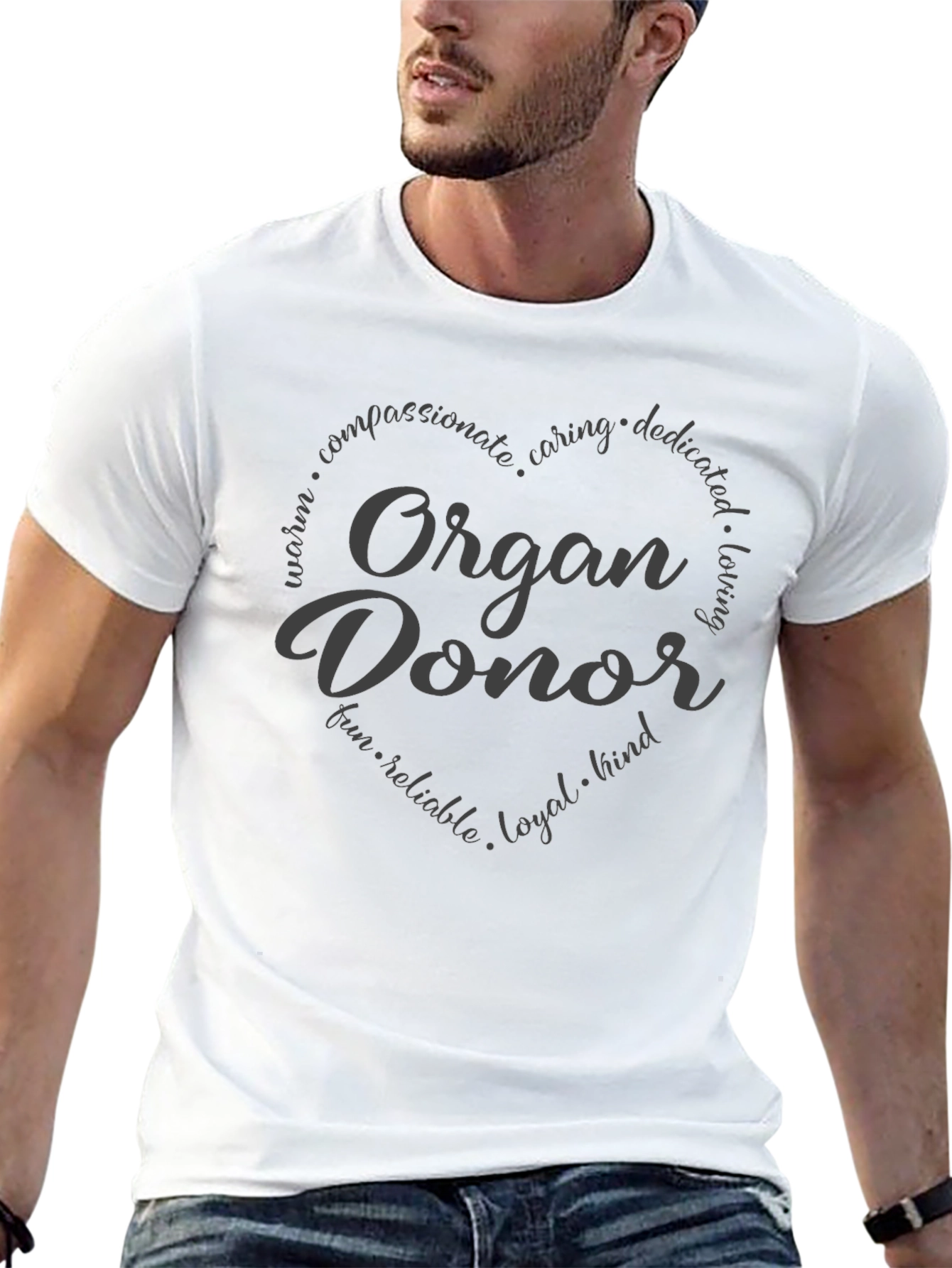 Organ Donor Heart T-Shirt - Black