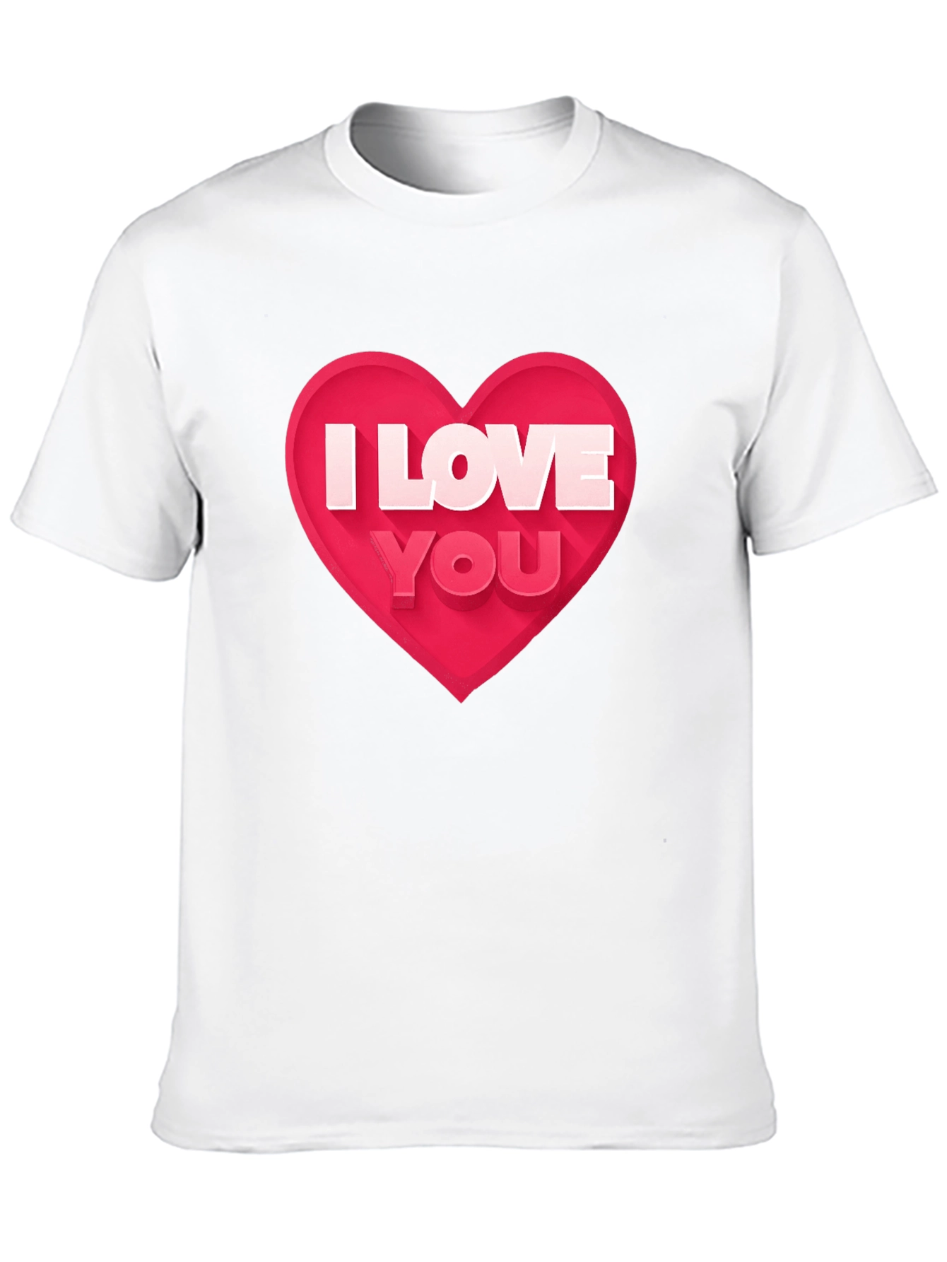 I Love You Heart Graphic Black T-Shirt