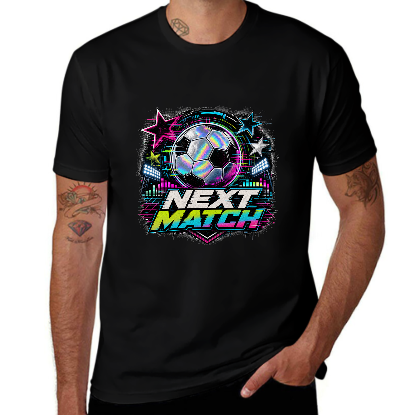 Team Spirit Next Match Neon Soccer Tee