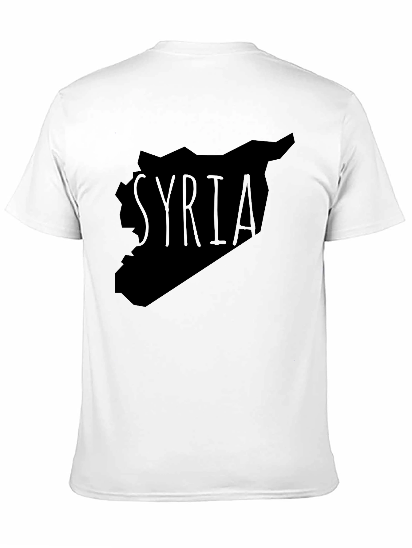 Syria Map T-Shirt - Black Graphic Tee