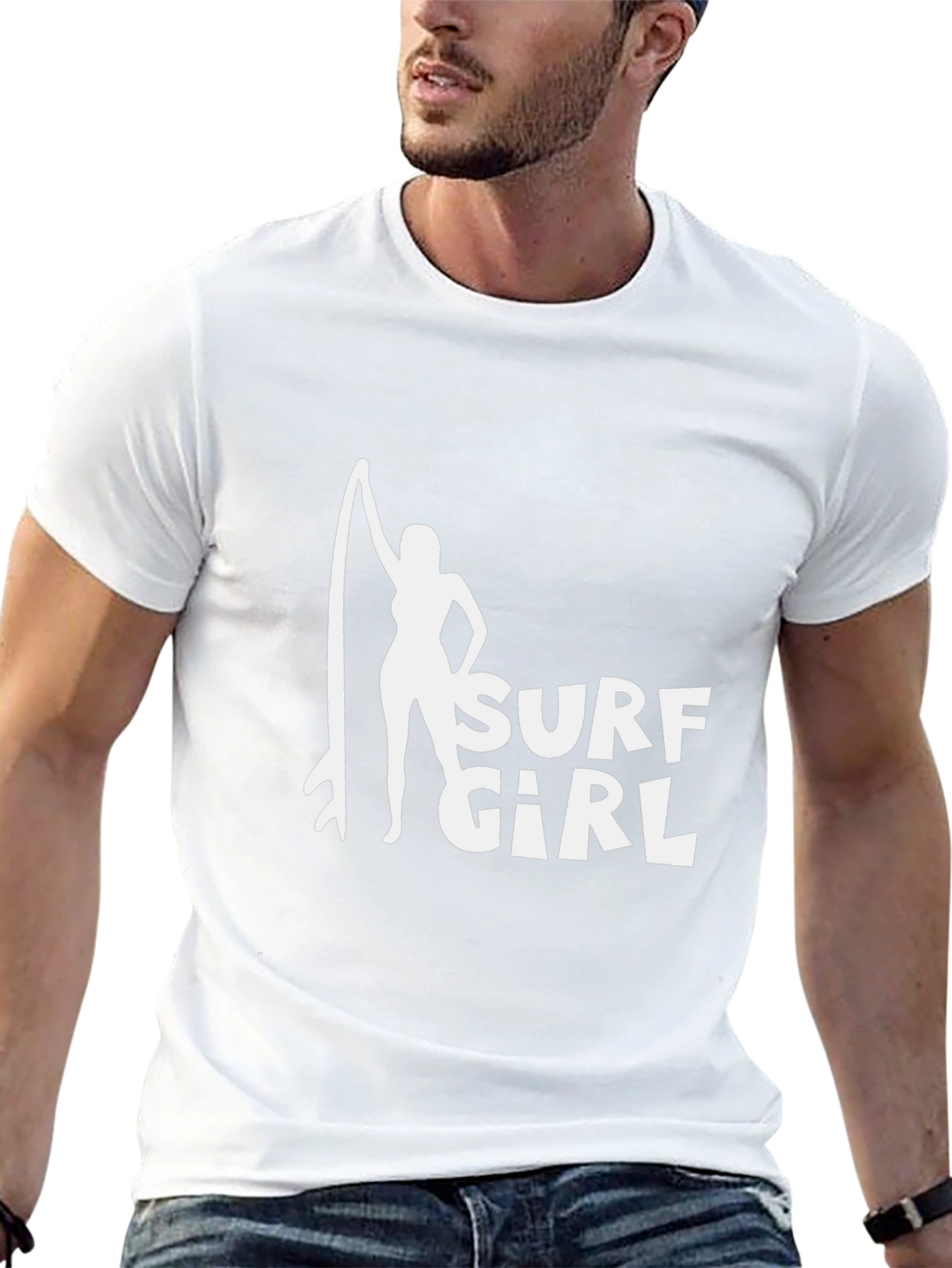 Surf Girl Black T-Shirt