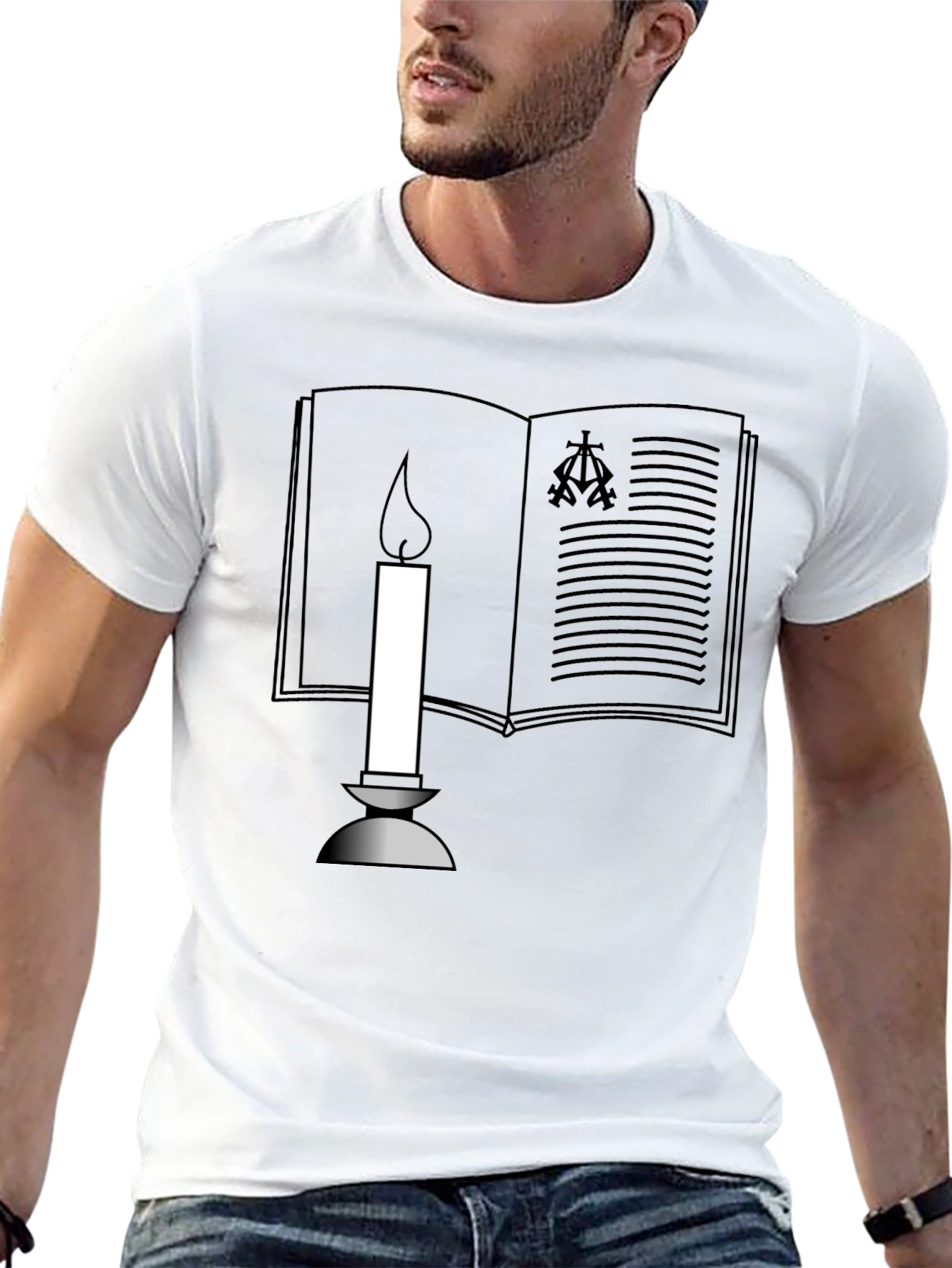 Book & Candle Graphic T-Shirt