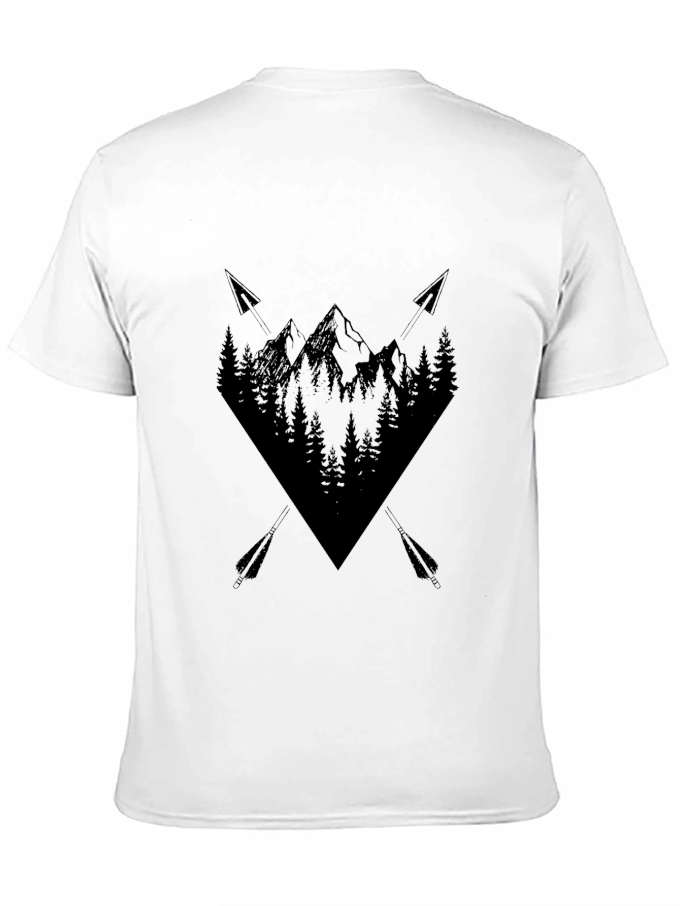 Mens Black Mountain Arrow Graphic Tee
